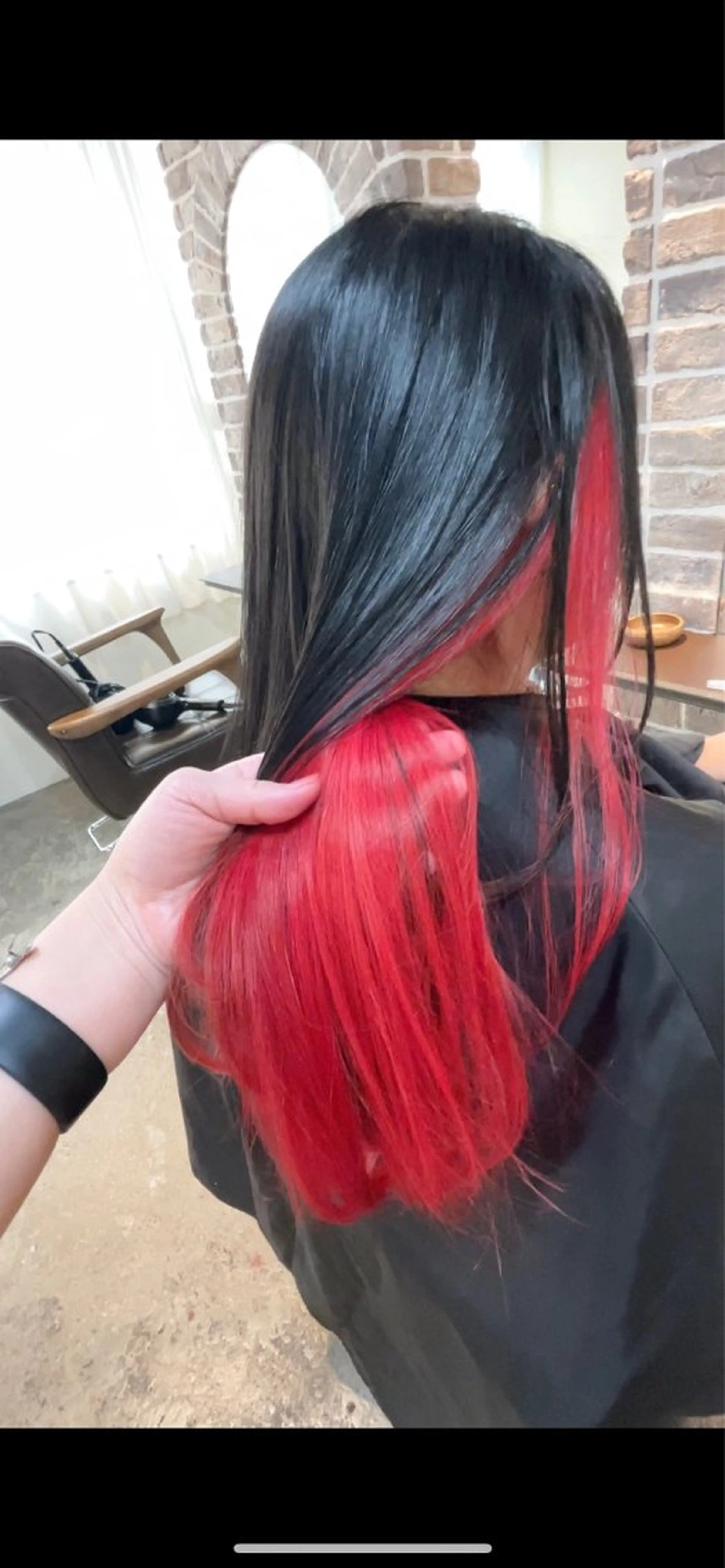 ロング カラー レッドカラー ロング ACROあべの店所属・艶カラー/インナー /グラデ/大西小百合のヘアスタイル