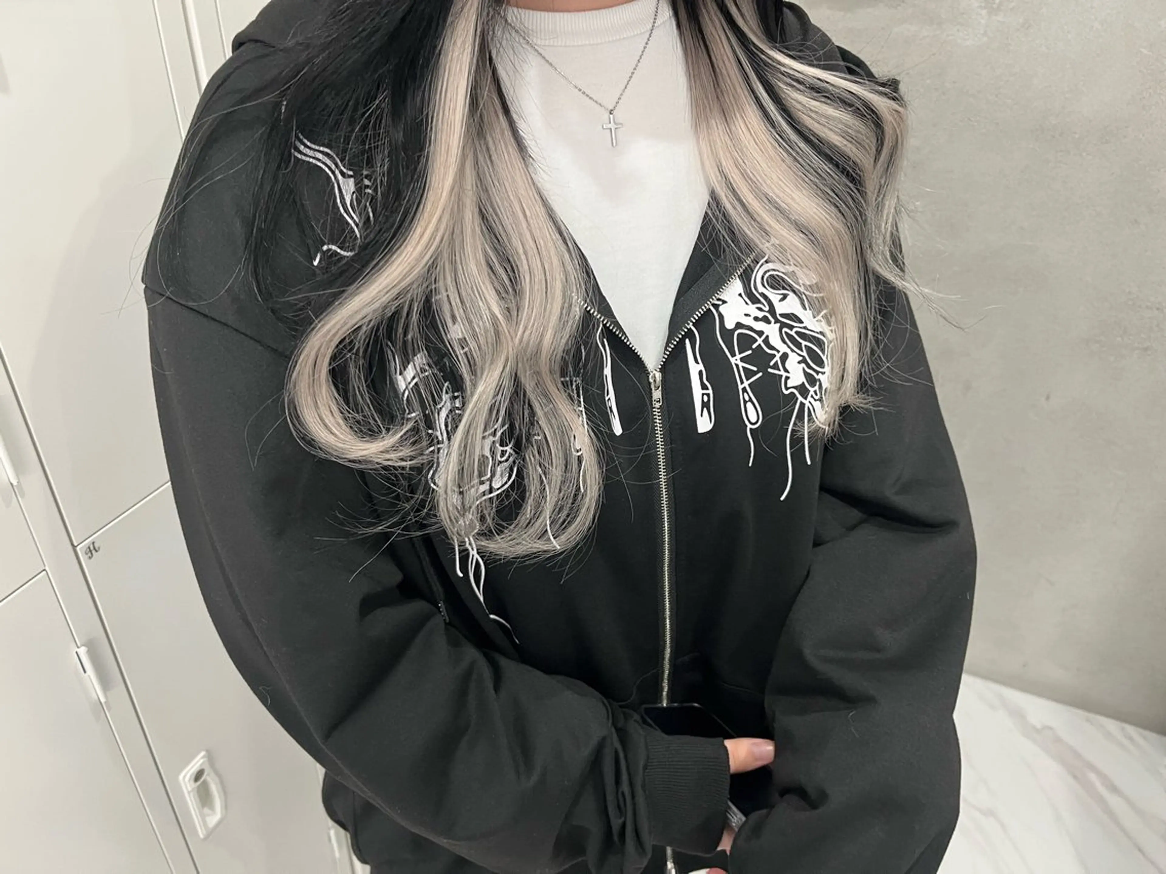 ロング エクステ エクステ りおな/エクステ /ミルクティーカラーのヘアスタイル