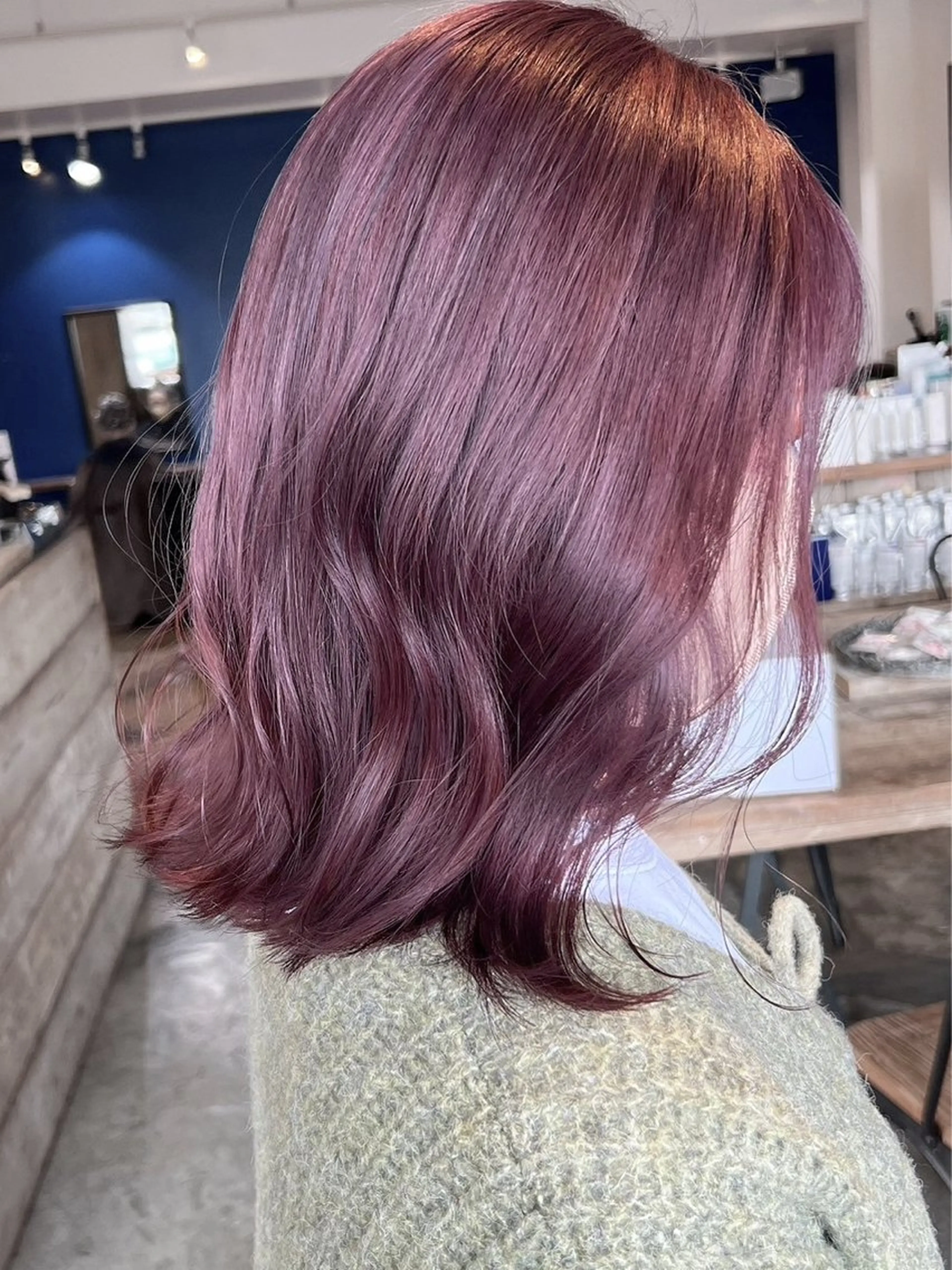 ミディアム カラー カット ヘアカラー トリートメント 岸下 理緒のヘアスタイル