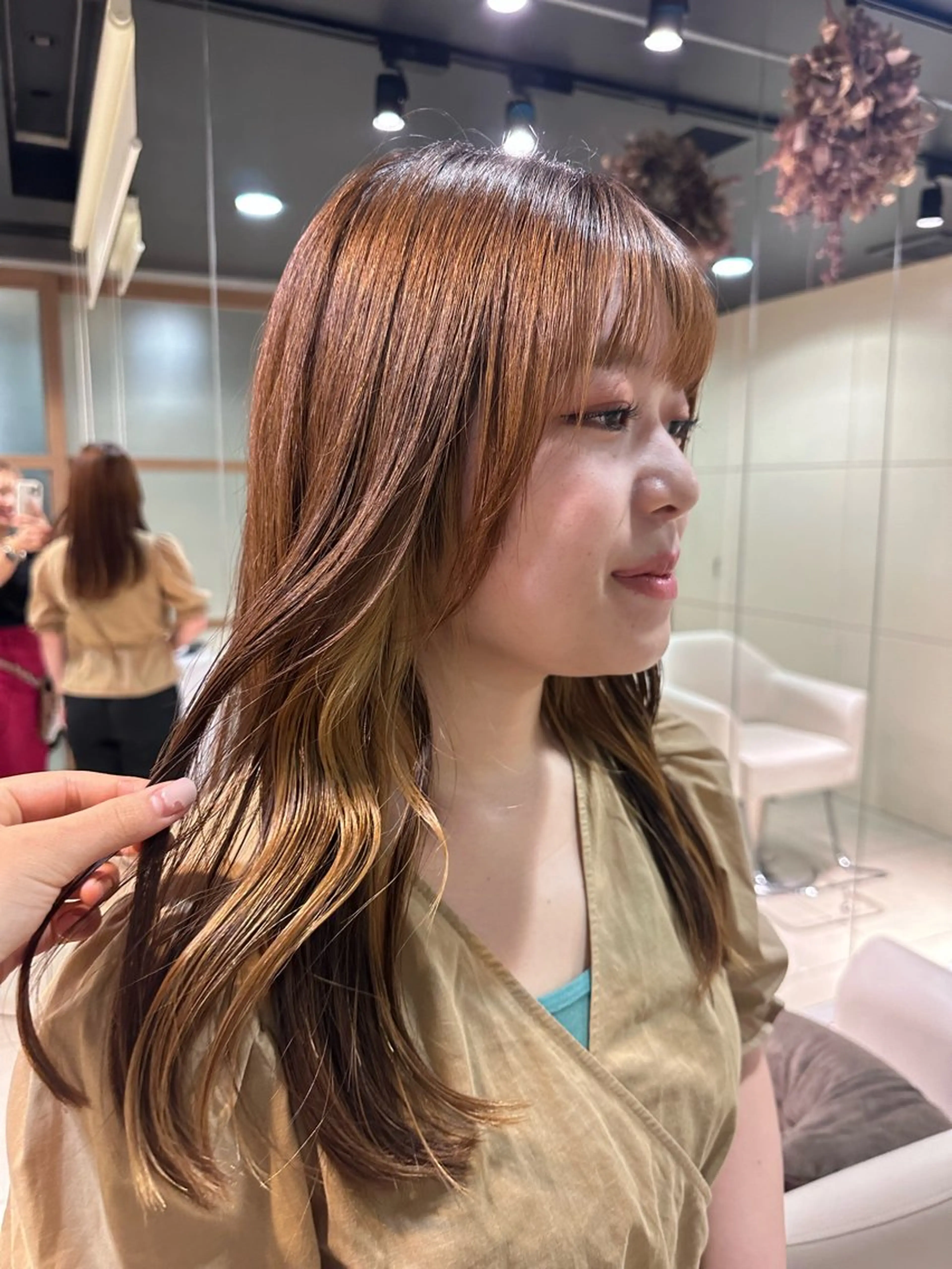 ロング ブリーチカラー/ベー ジュ/Hono🦖のヘアスタイル