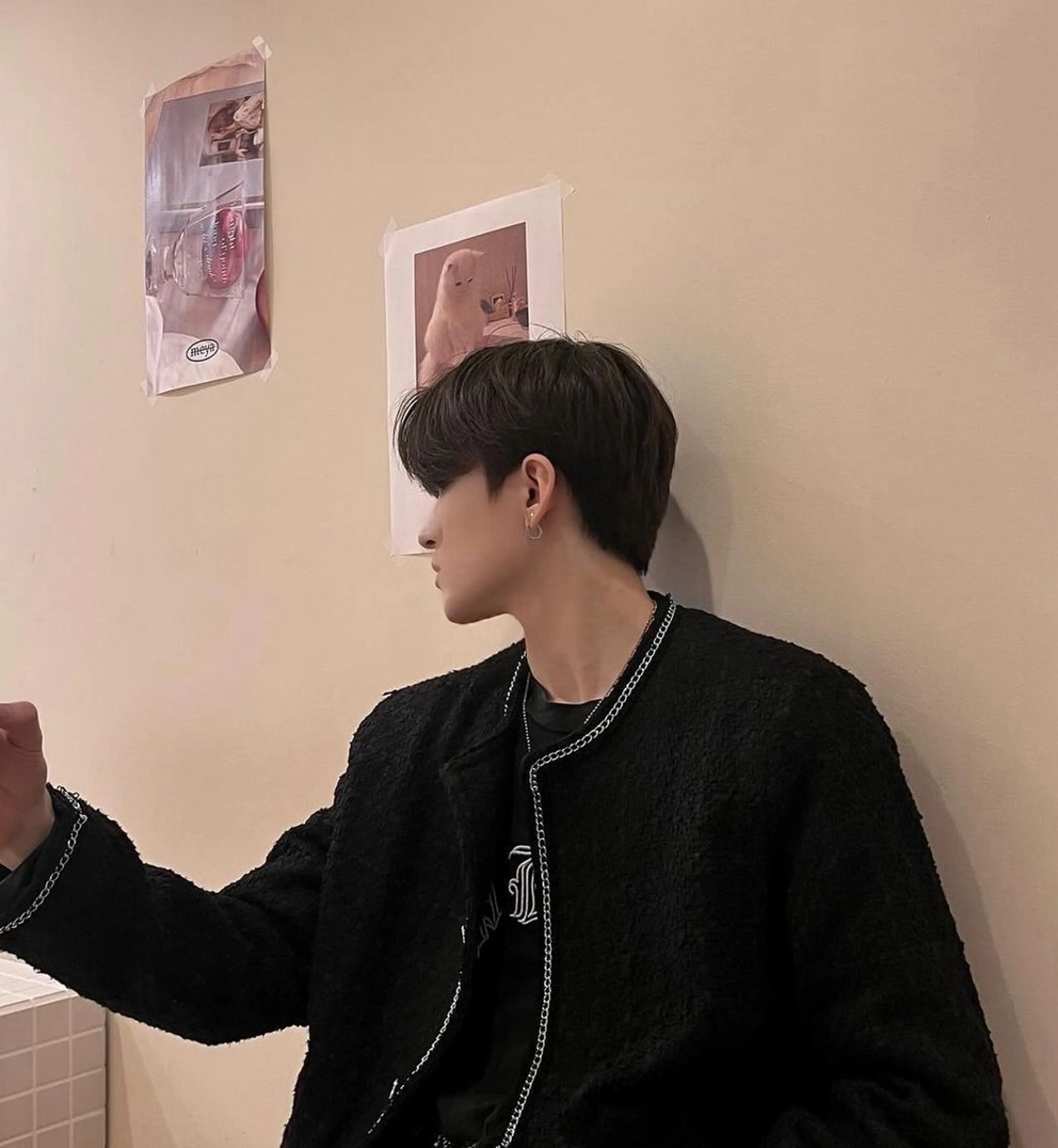 メンズ メンズ韓国風 韓国マッシュ マッシュウルフ マッシュ メンズウルフカット 縮毛矯正&髪質改善/ きょうの🐺のヘアスタイル