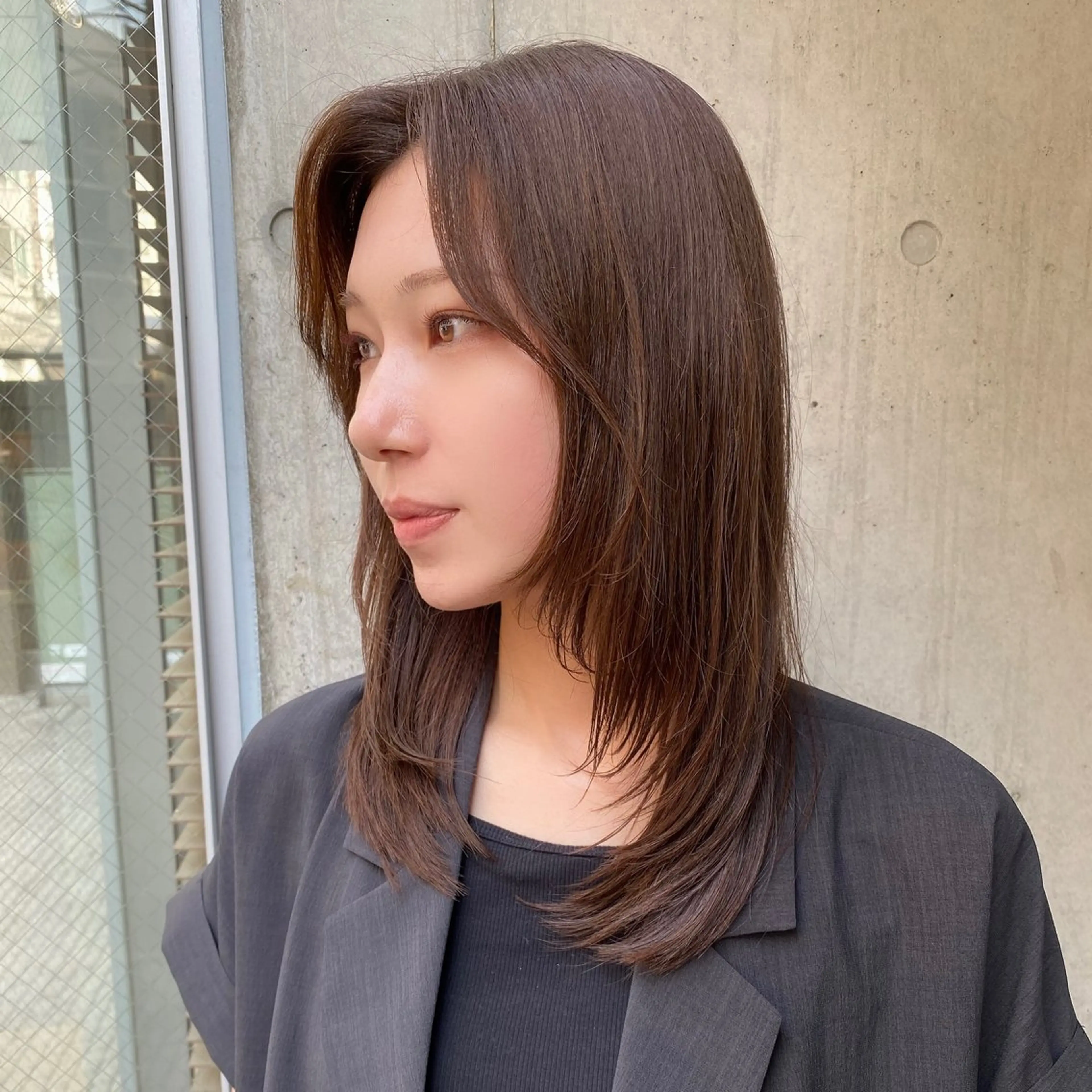 セミロング カラー カット ヘアカラー トリートメント Paddle所属・似合わせレイヤー/ レイヤーパーマ/高倉のヘアスタイル