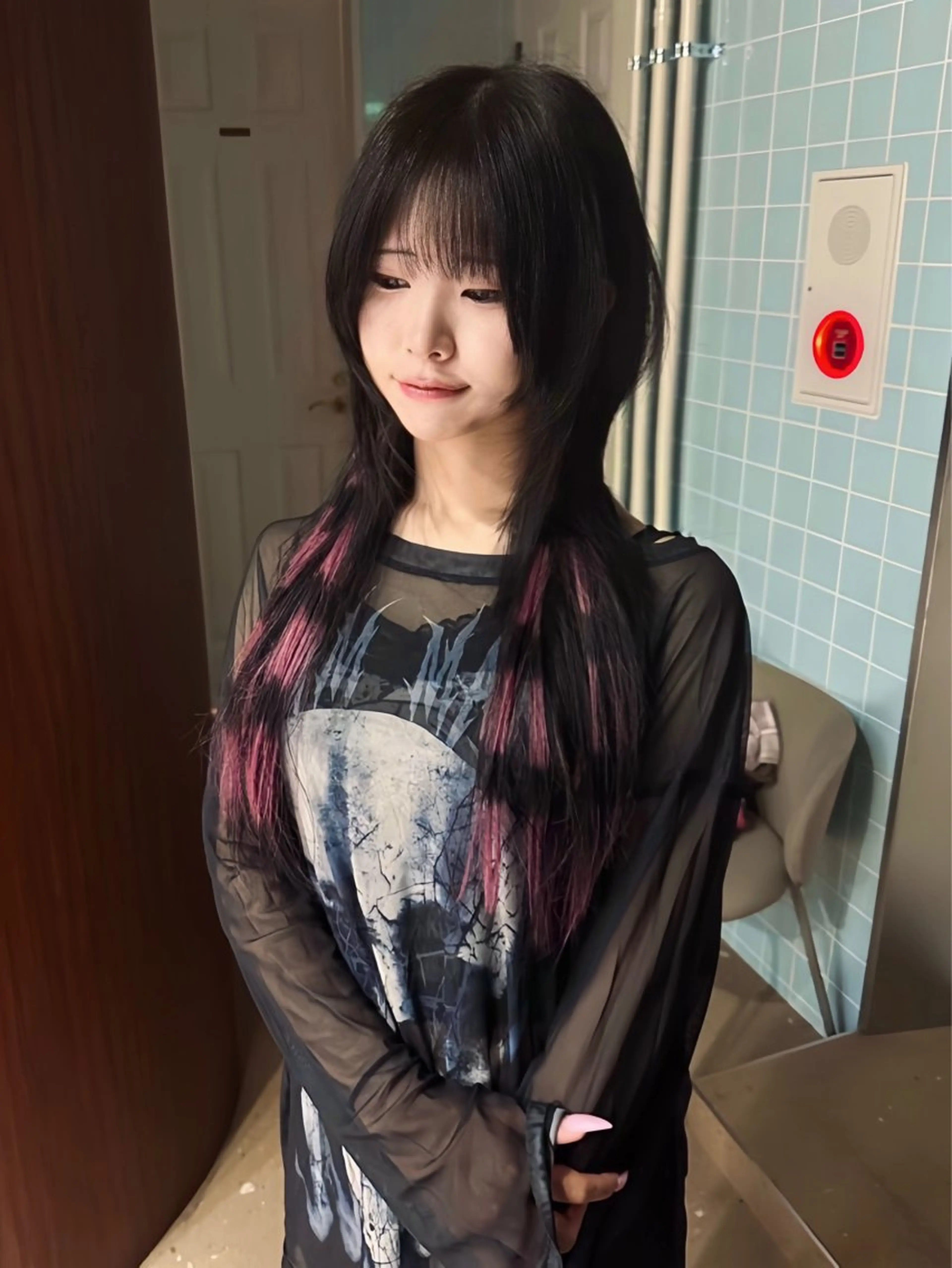 ロング カラー シールエクステ エクステ ロング ウルフカット ウルフ/レイヤー/ 渋谷🔮Yudaiのヘアスタイル