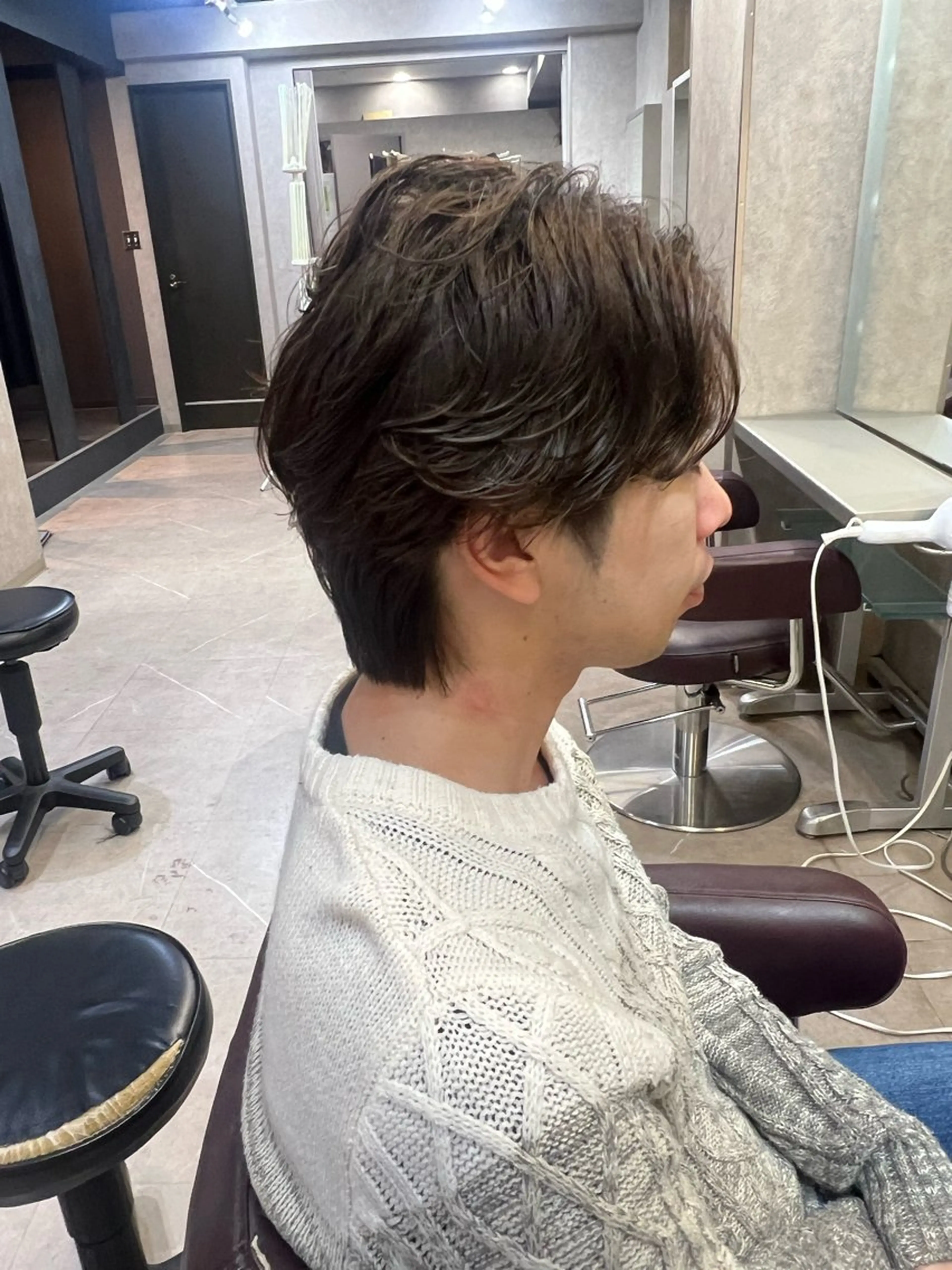 パーマ メンズ カット パーマ フラッグヘアー所属・Asuka ❁⃘のヘアスタイル