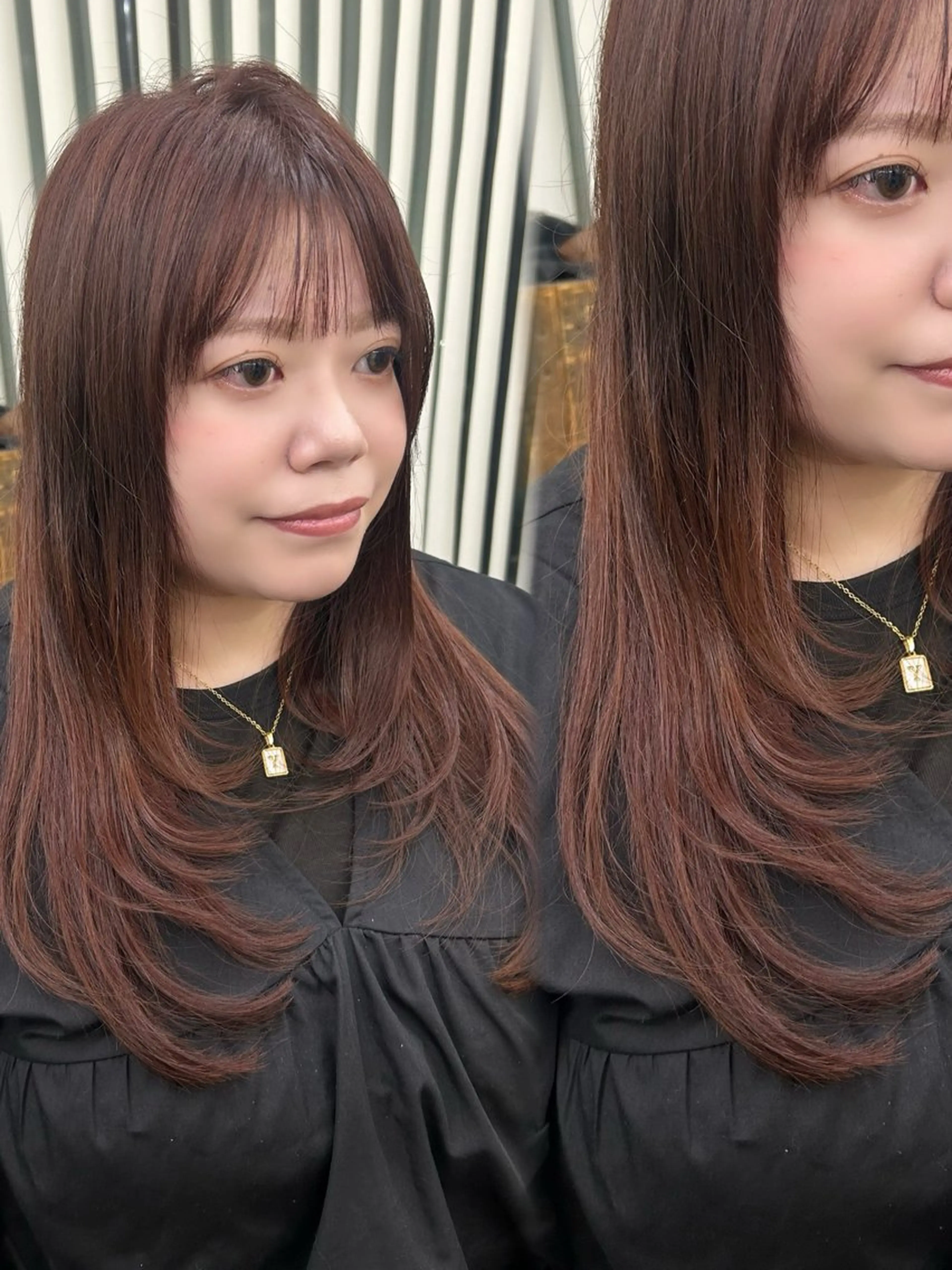 ロング ブリーチなしWカラー /レイヤー/セイナのヘアスタイル