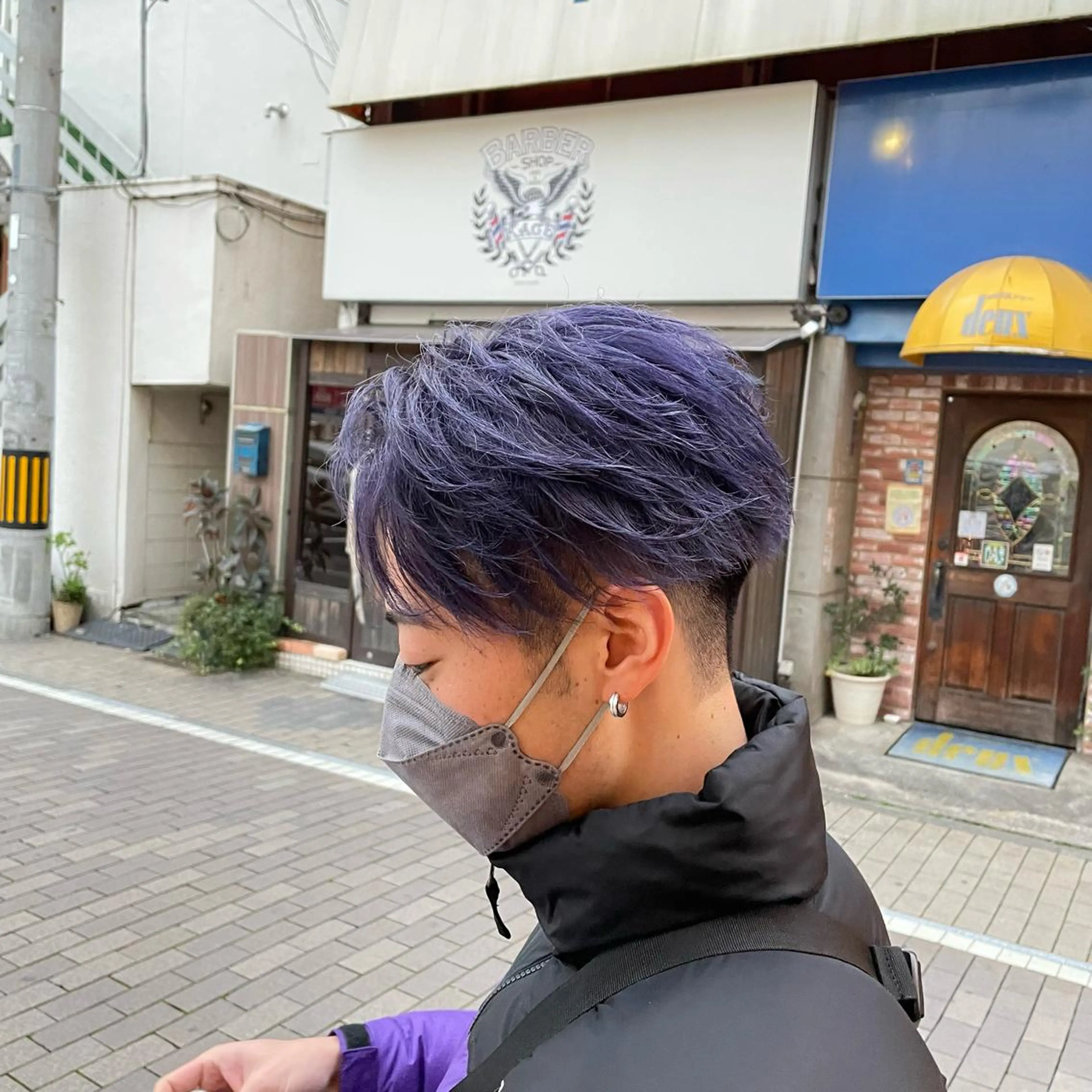 ショート カラー メンズ ブルーカラー ラベンダーカラー ヘアカラー Wataru 髪質改善カラー💎のヘアスタイル