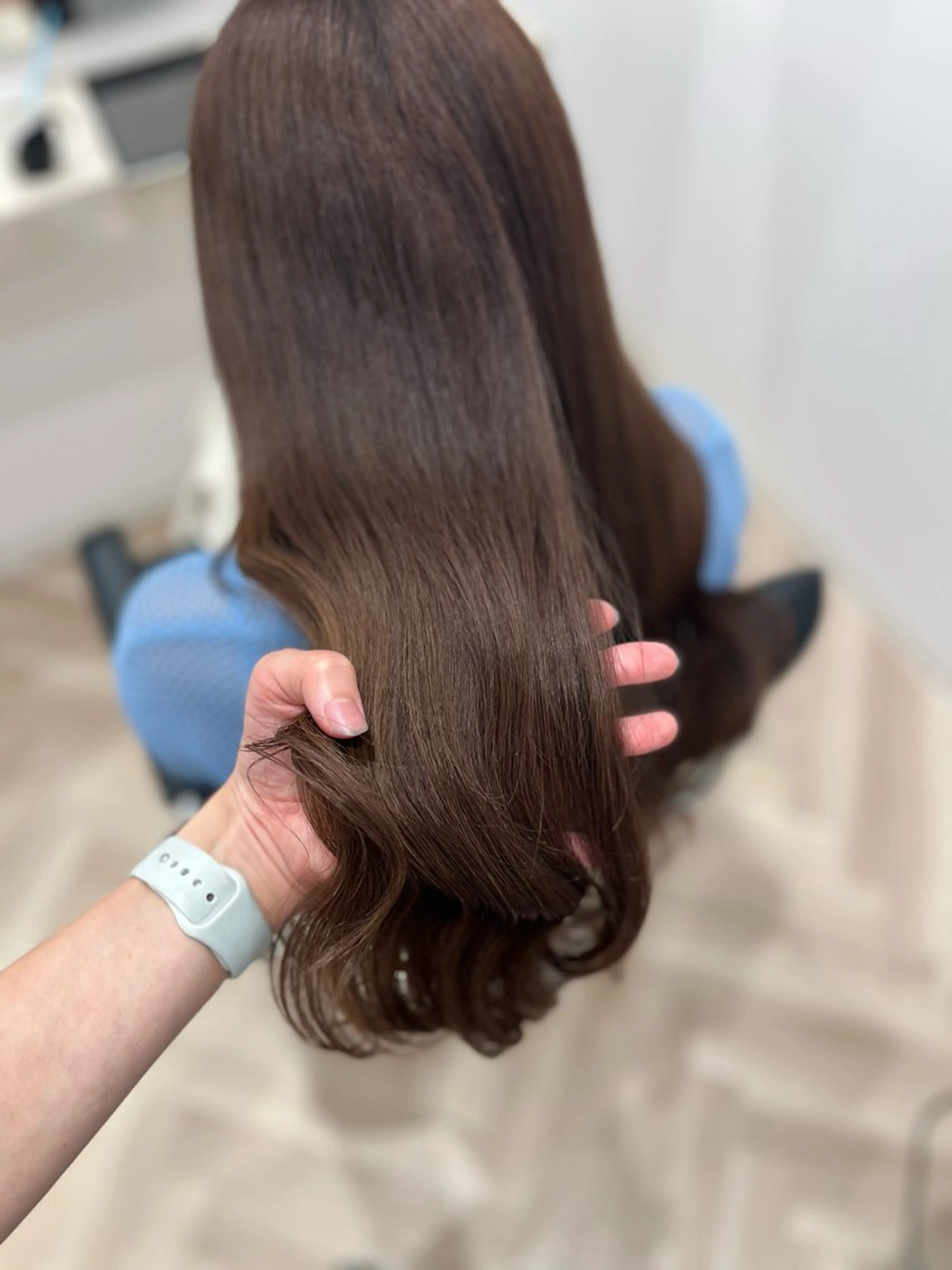 ロング カラー ブラウンカラー チョコレートブラウン ヘアカラー トリートメント 🫧ぷる艶カラー🫧 Yuubi🦩のヘアスタイル