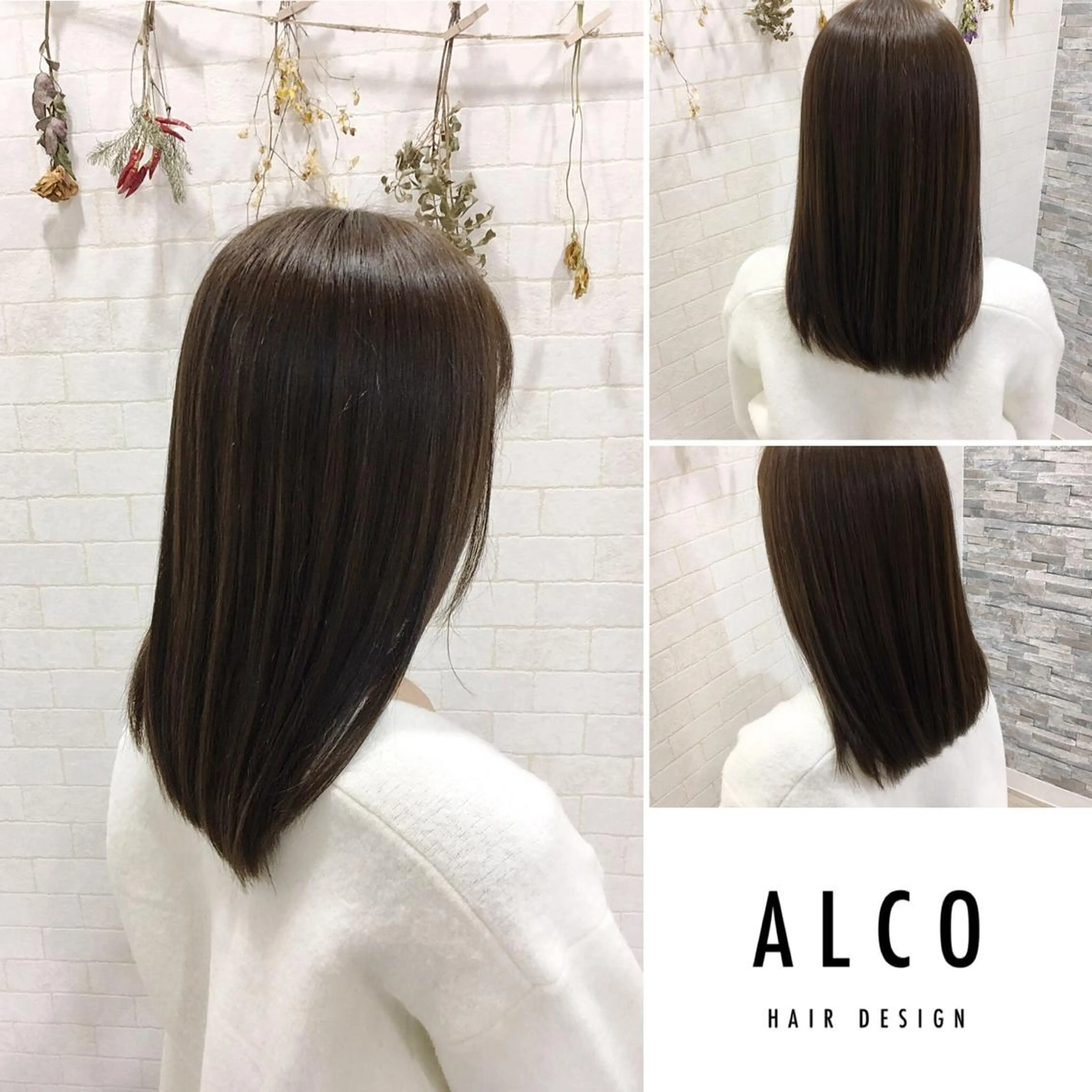 ミディアム カラー ワタイショウタ 髪質改善✨眉毛サロンのヘアスタイル