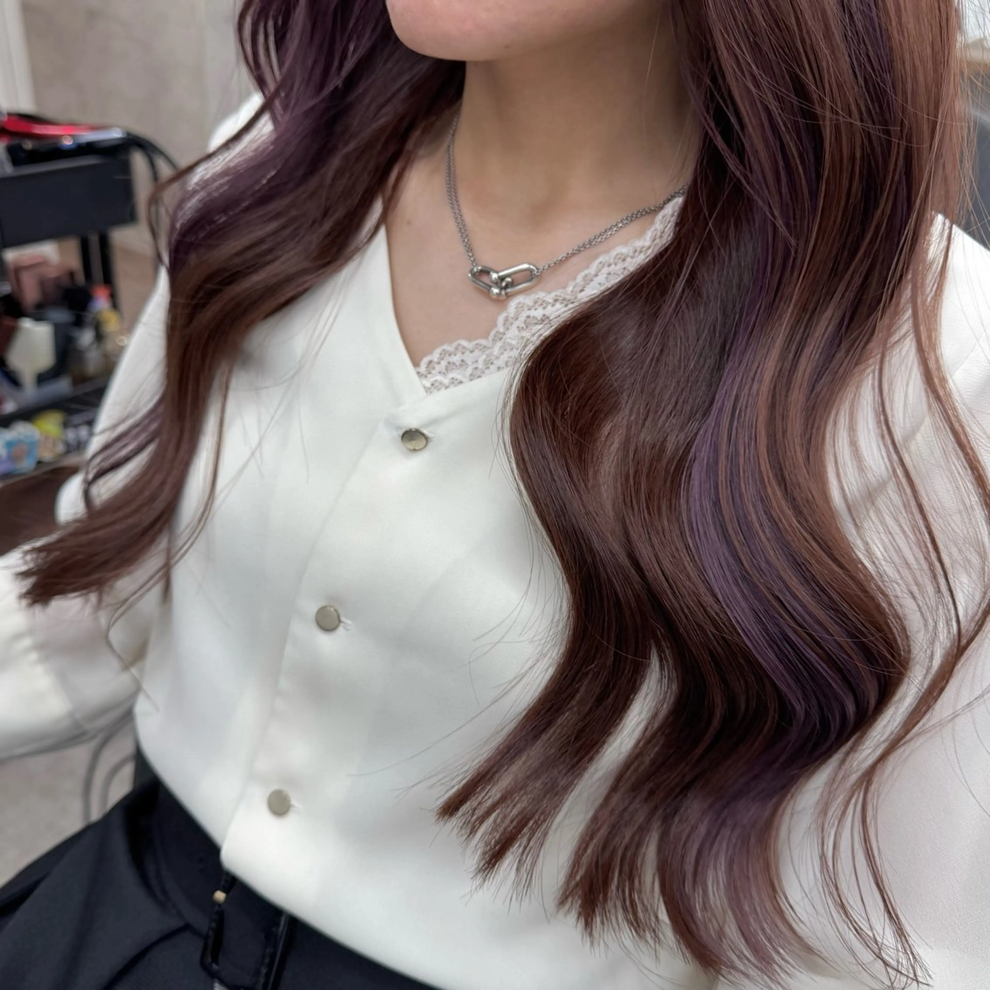 ロング カラー ヘアカラー JUNSHIN🦋 ヘアセット／カラーのヘアスタイル