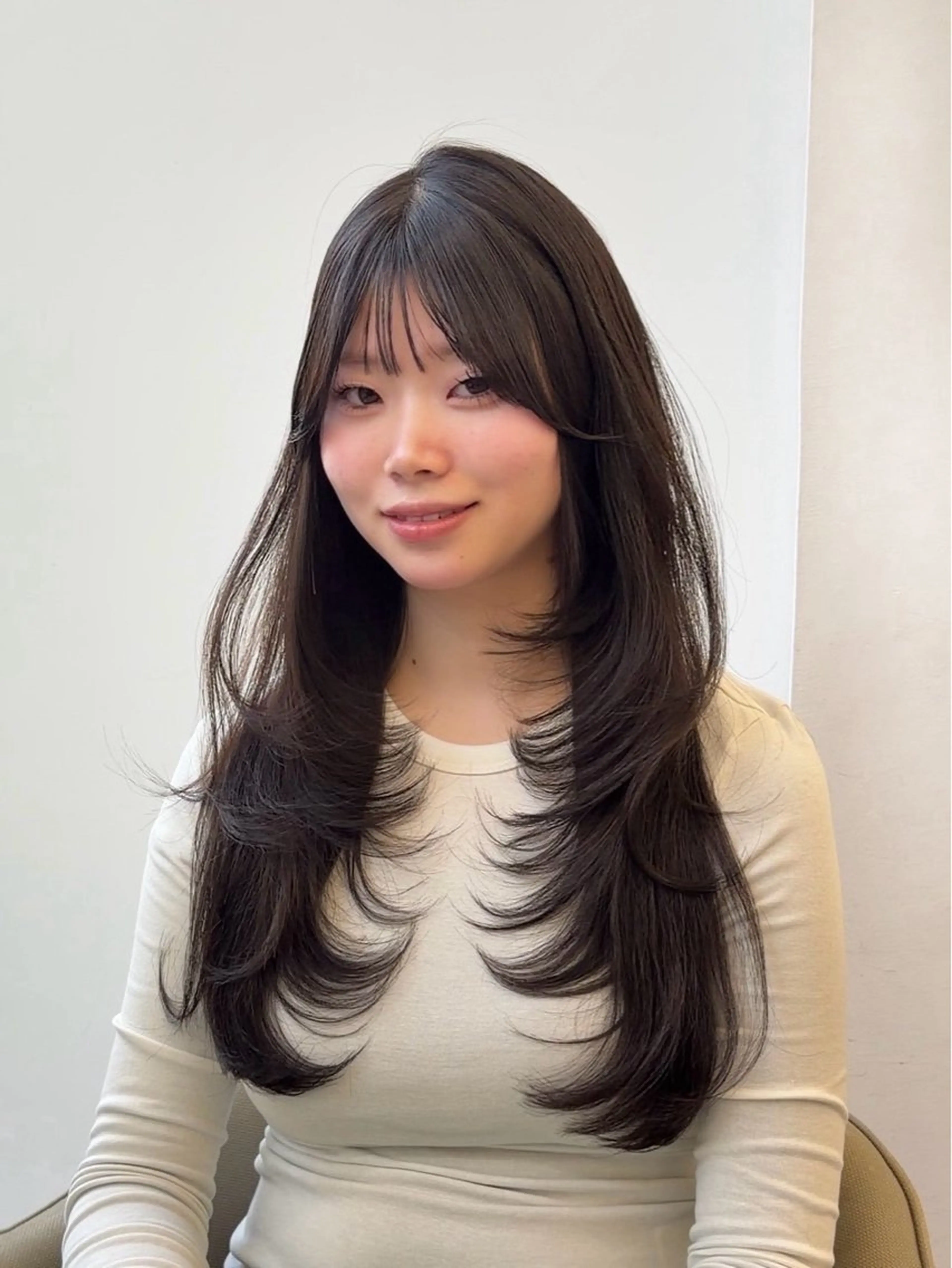 セミロング レイヤー/顔周り/ ひろとのヘアスタイル