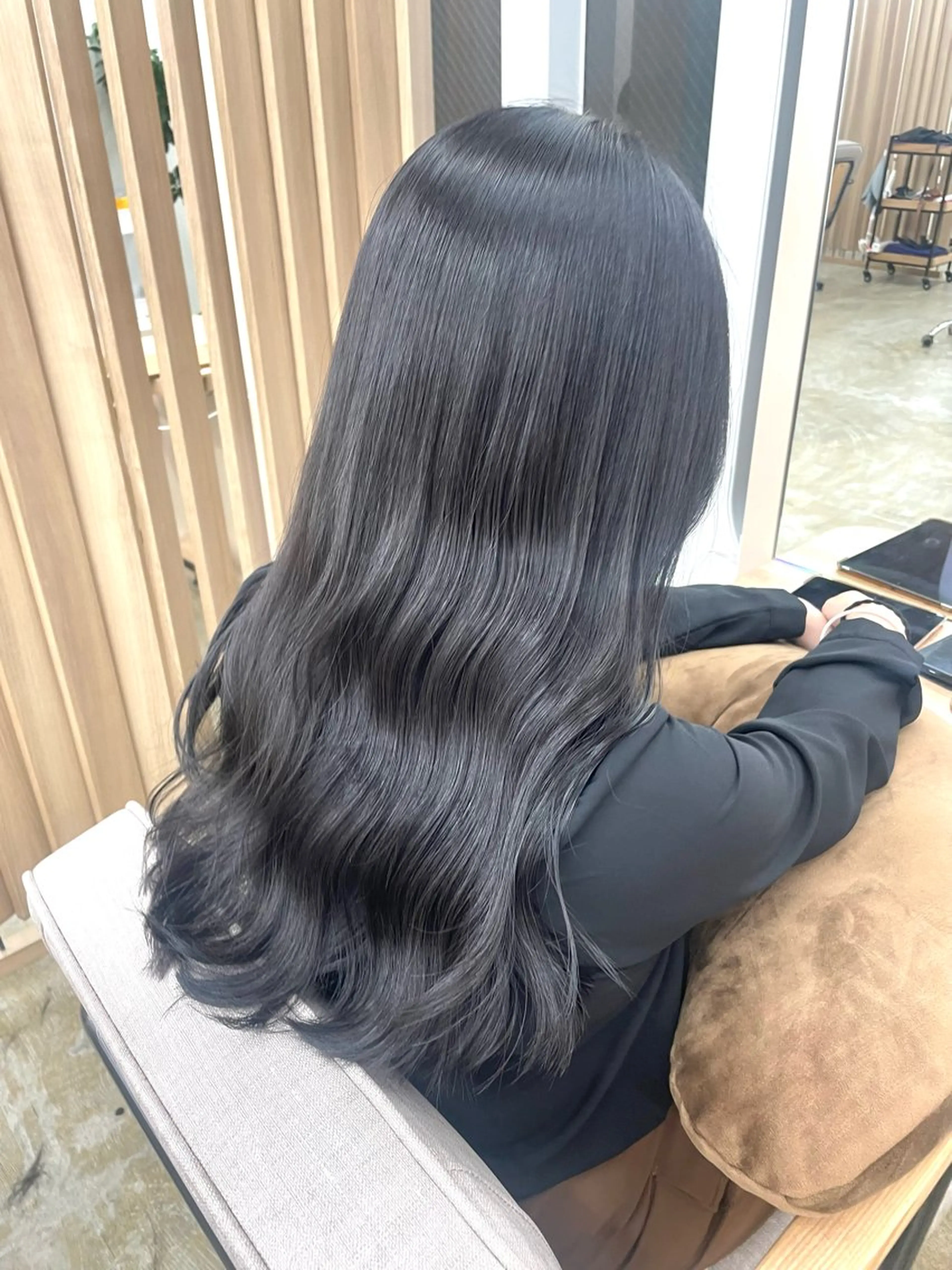 ロング カラー カット ヘアカラー 🔵赤み消し透明感 梅田・増田のヘアスタイル