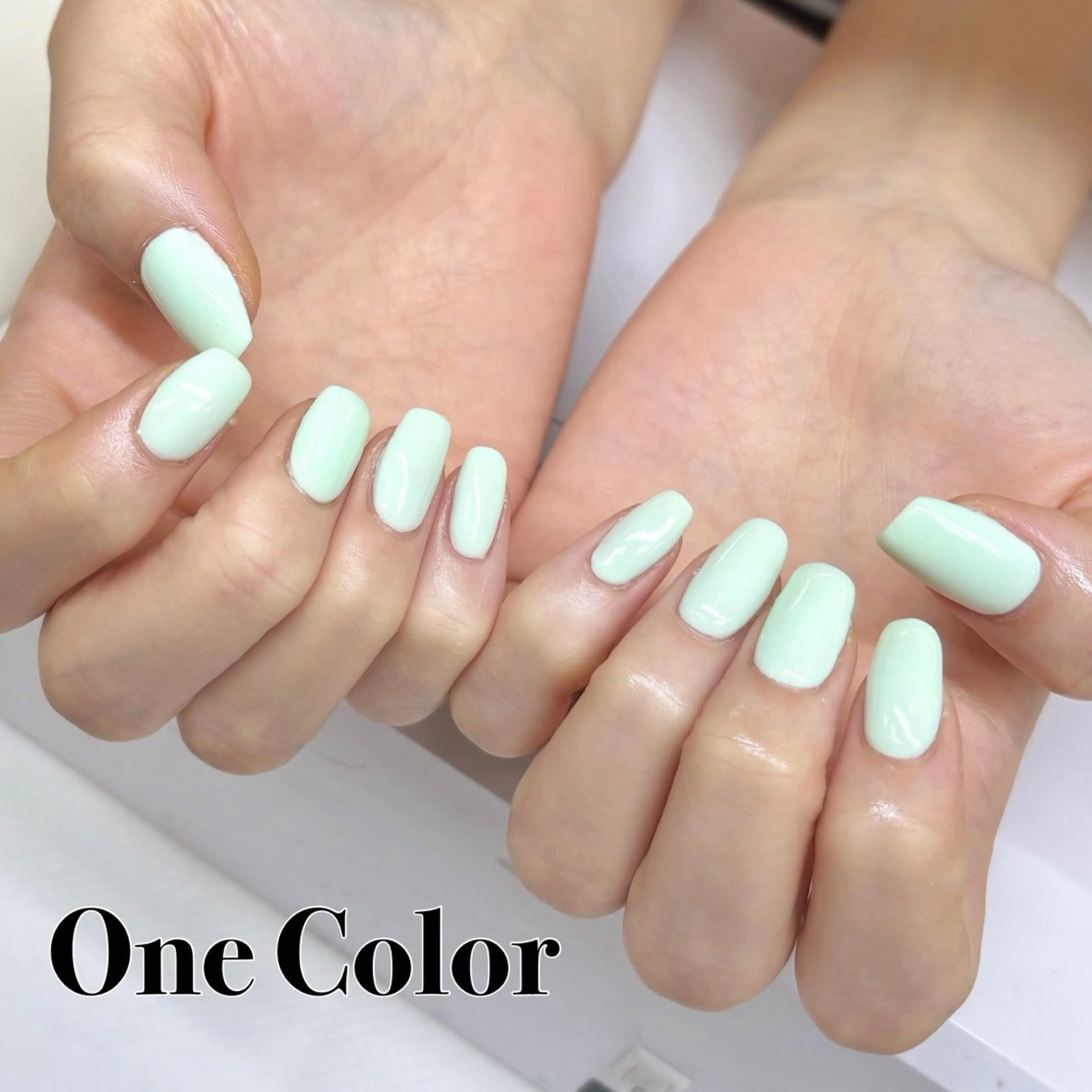 ネイル ワンカラーネイル ネイルサロンエーナイン本店所属・【モデル募集中】 hina🌼のネイルデザイン