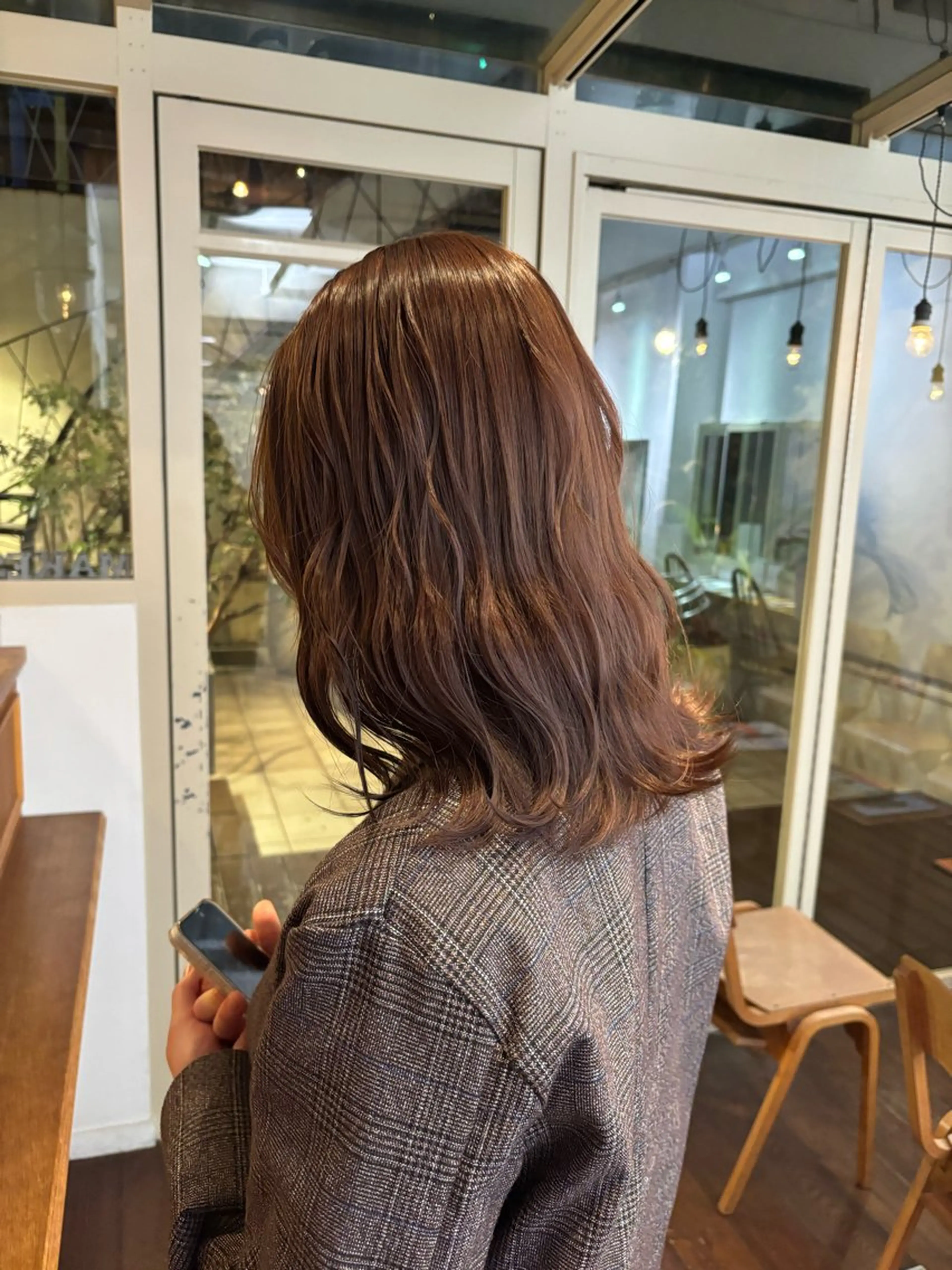 ロング カラー ヘアカラー くいた あやなのヘアスタイル