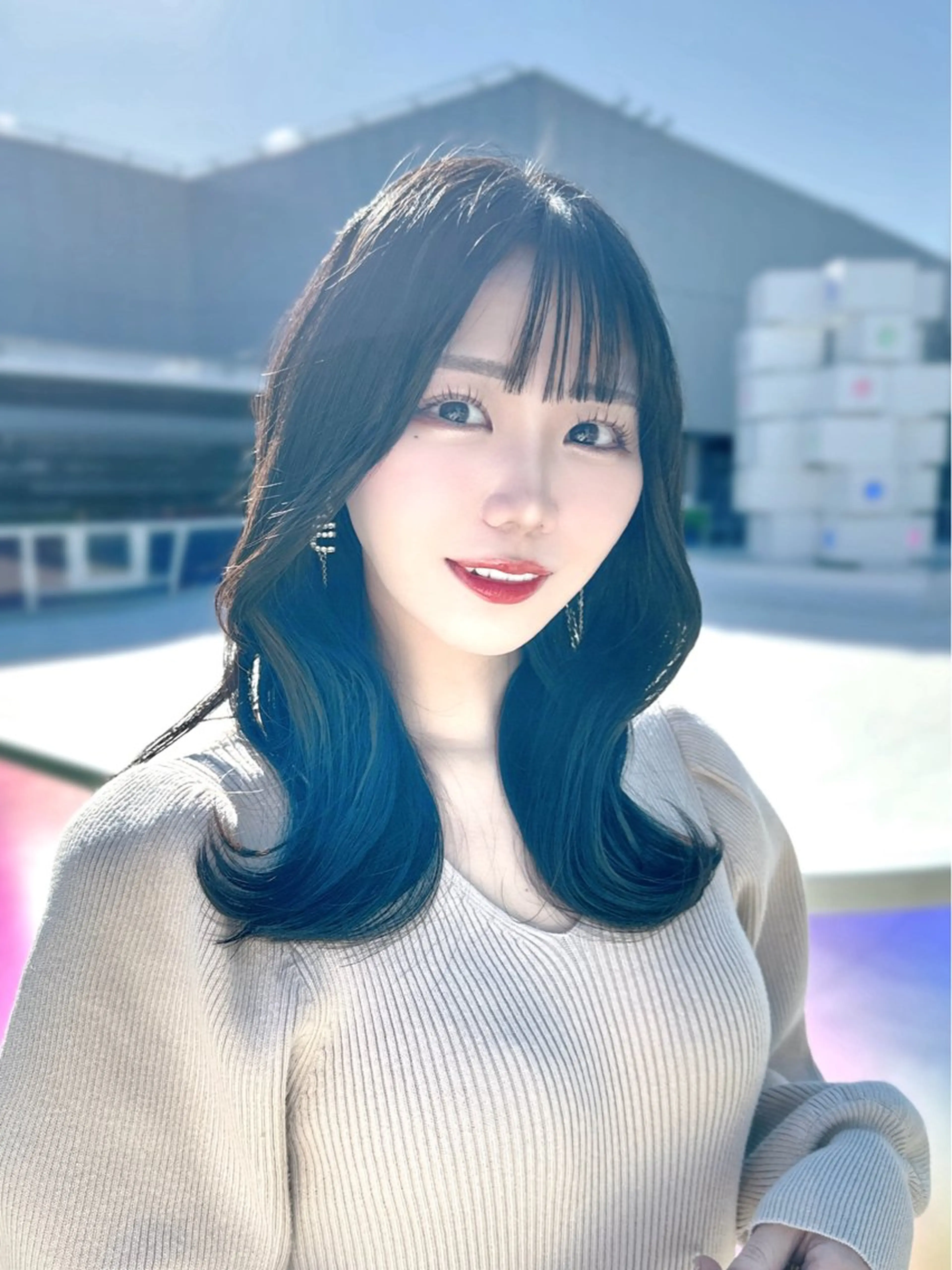 セミロング カラー カット ヘアカラー トリートメント ヘッドスパ ヘアセット 韓国ヘア/レイヤー/ 顔まわり/りょーとのヘアスタイル