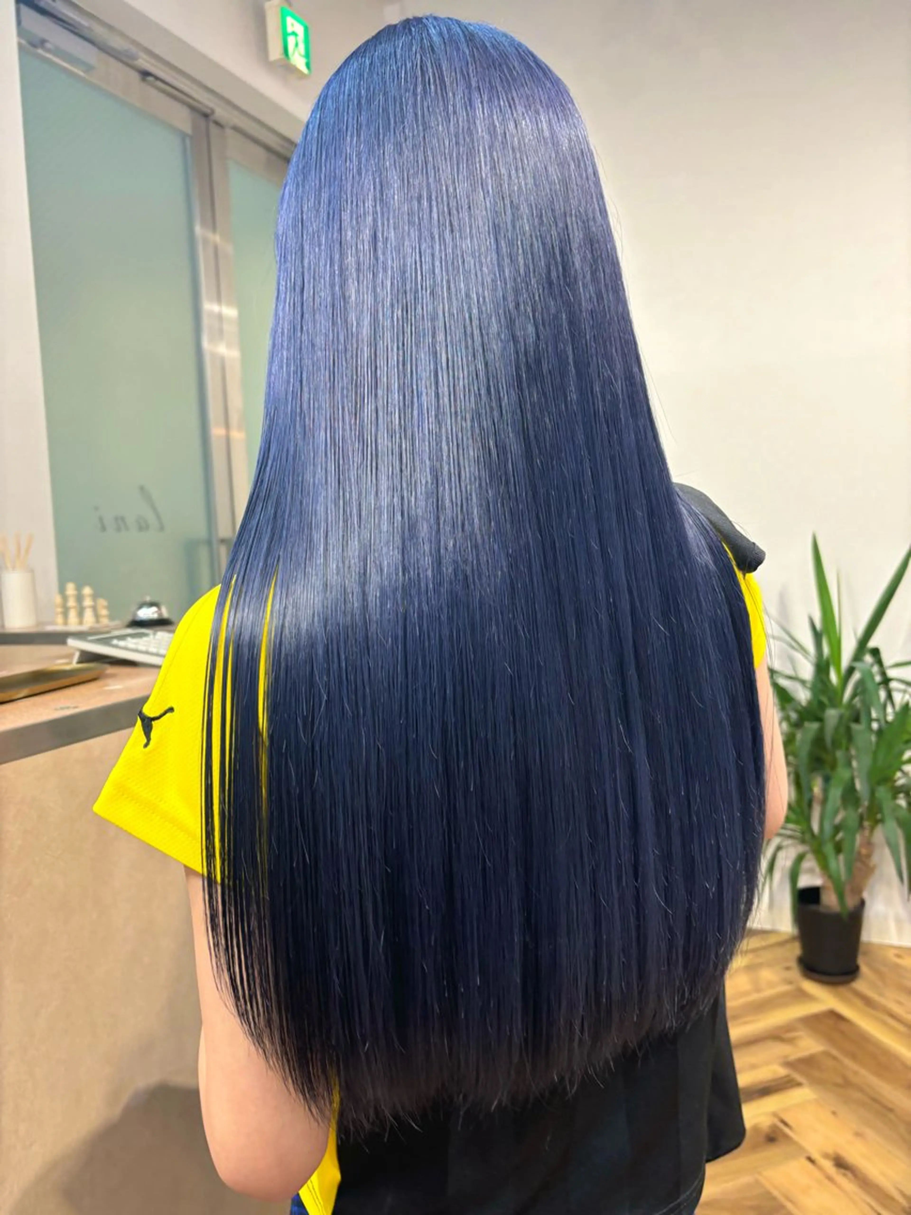 ロング カラー ブルーカラー ネイビーカラー ヘアカラー トリートメント lani hair salon所属・SHOTO ハイトー ン/デザインカラーのヘアスタイル