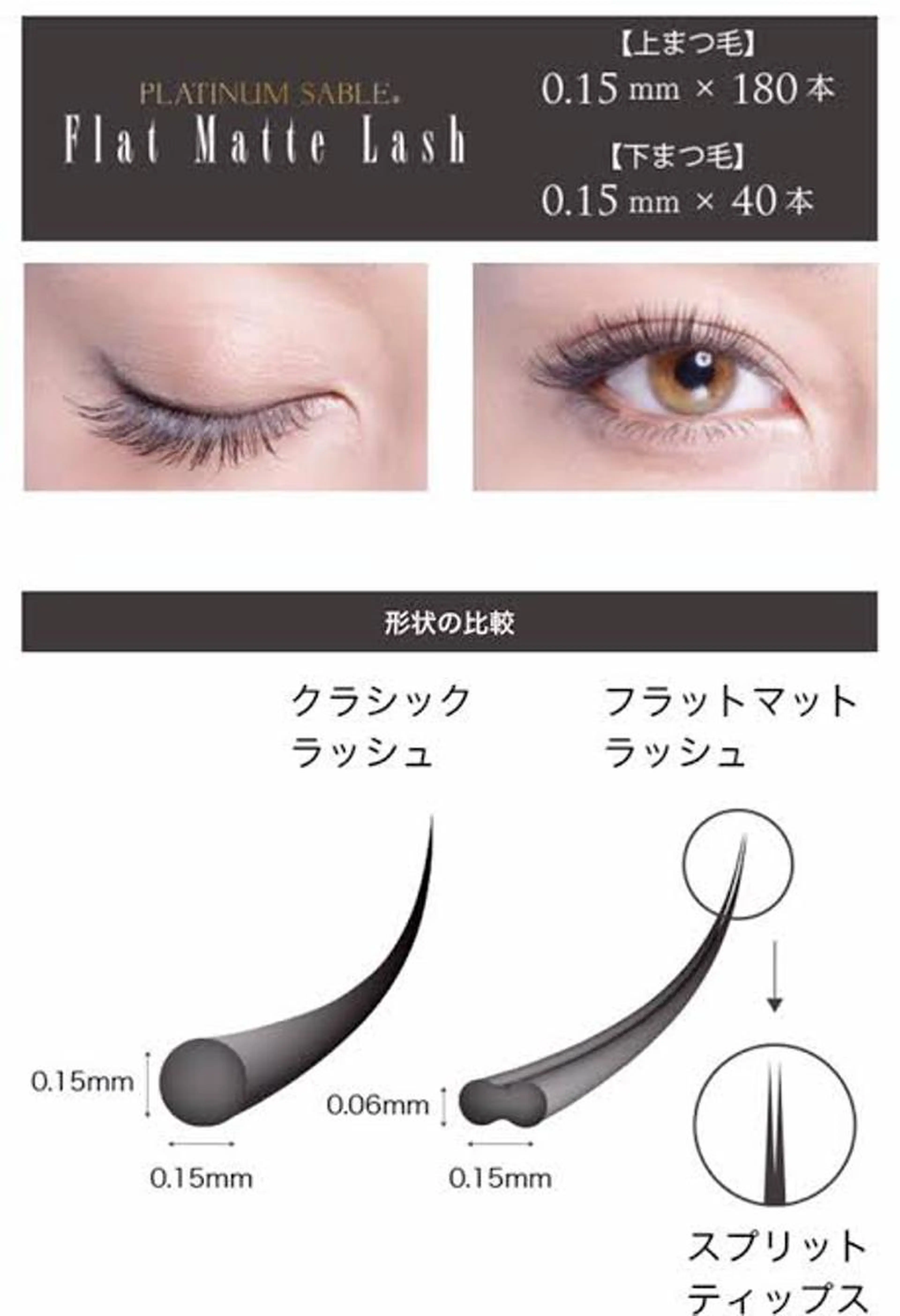 当日予約 限定 フラットマットラッシュ120本の写真