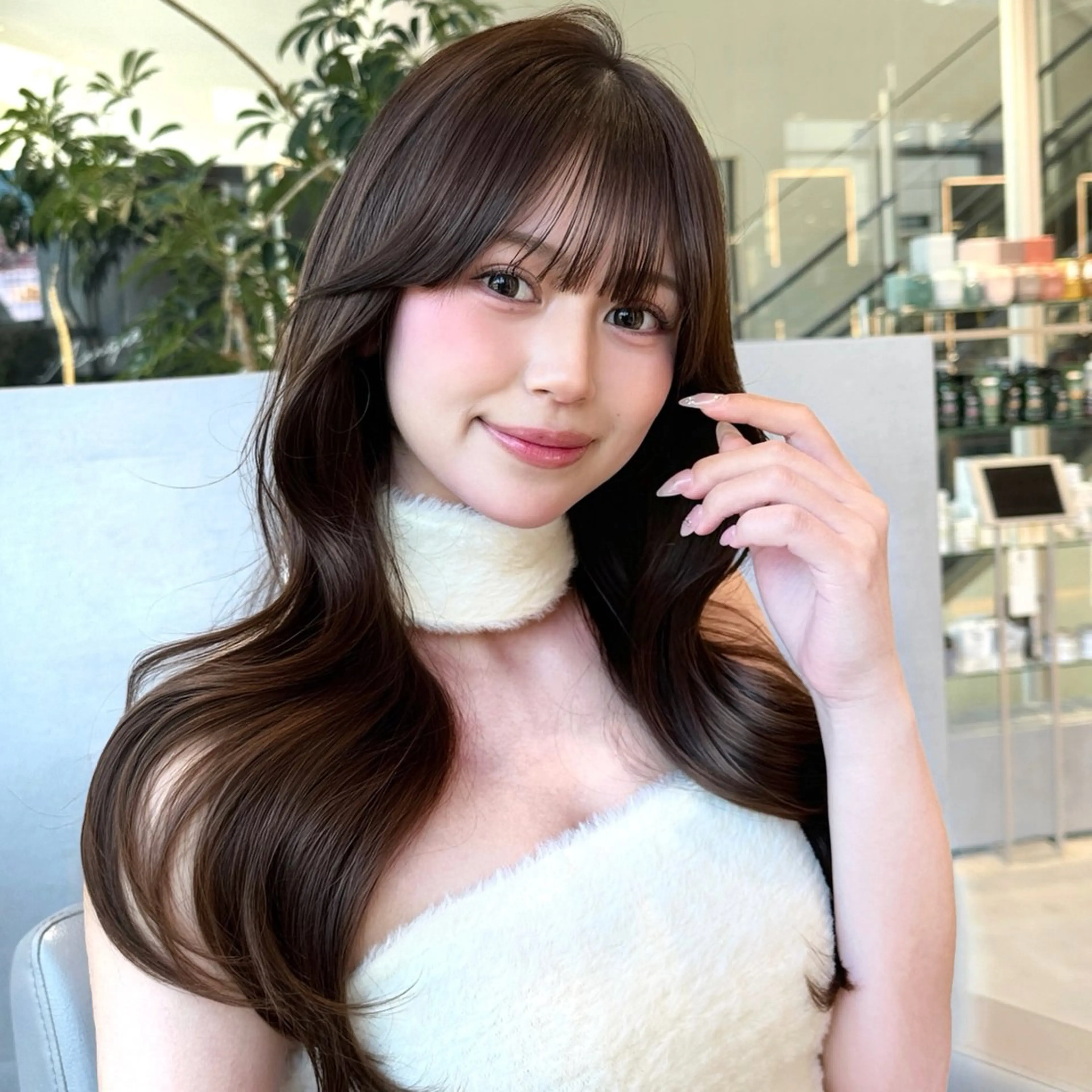 ロング カラー くびれヘア レイヤーカット カット 田中 希のヘアスタイル