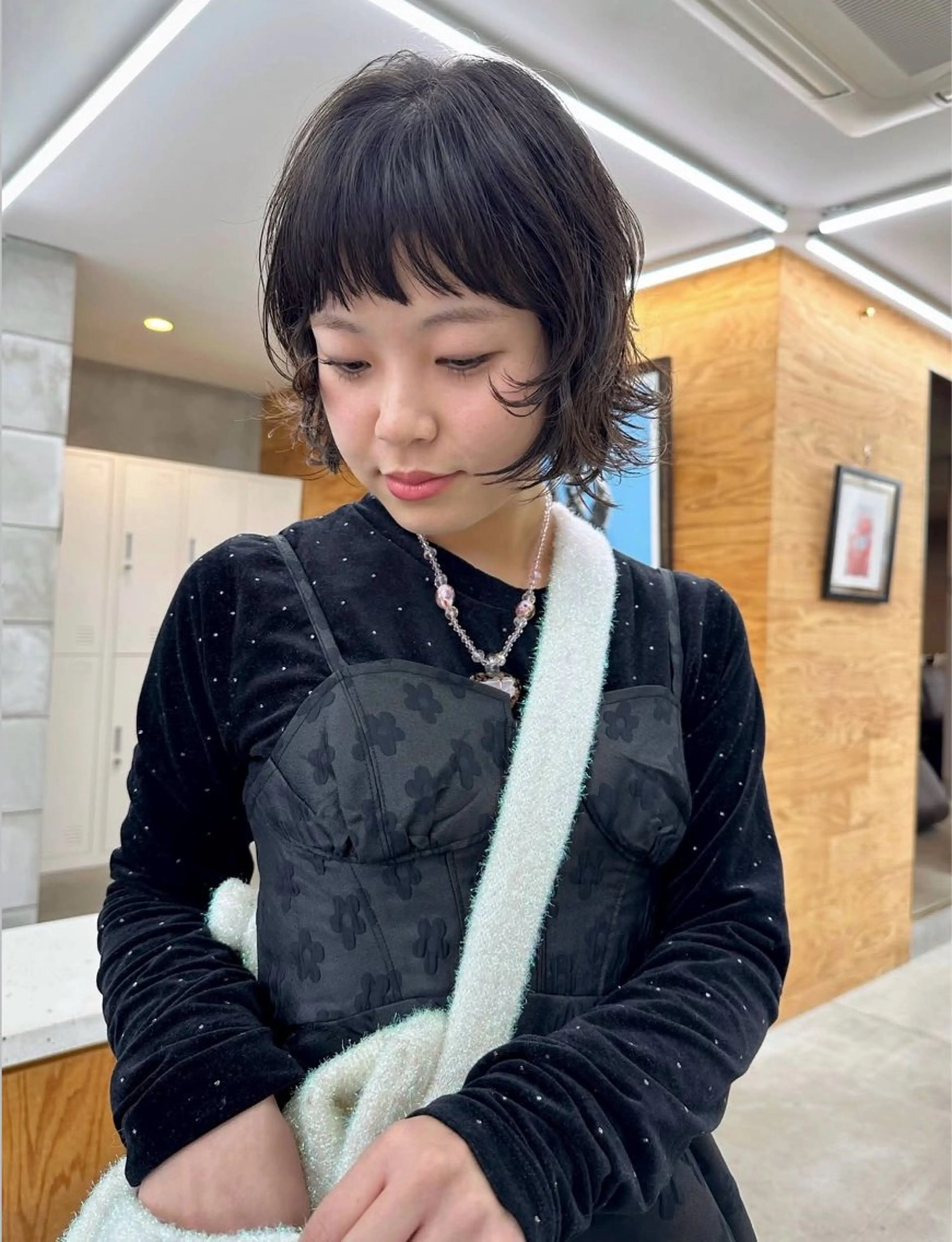 ショート パーマ ボブ 顔まわりレイヤー レイヤーカット カット パーマ トリートメント パーマ /レイヤー 榛地渉馬 /矢場町のヘアスタイル