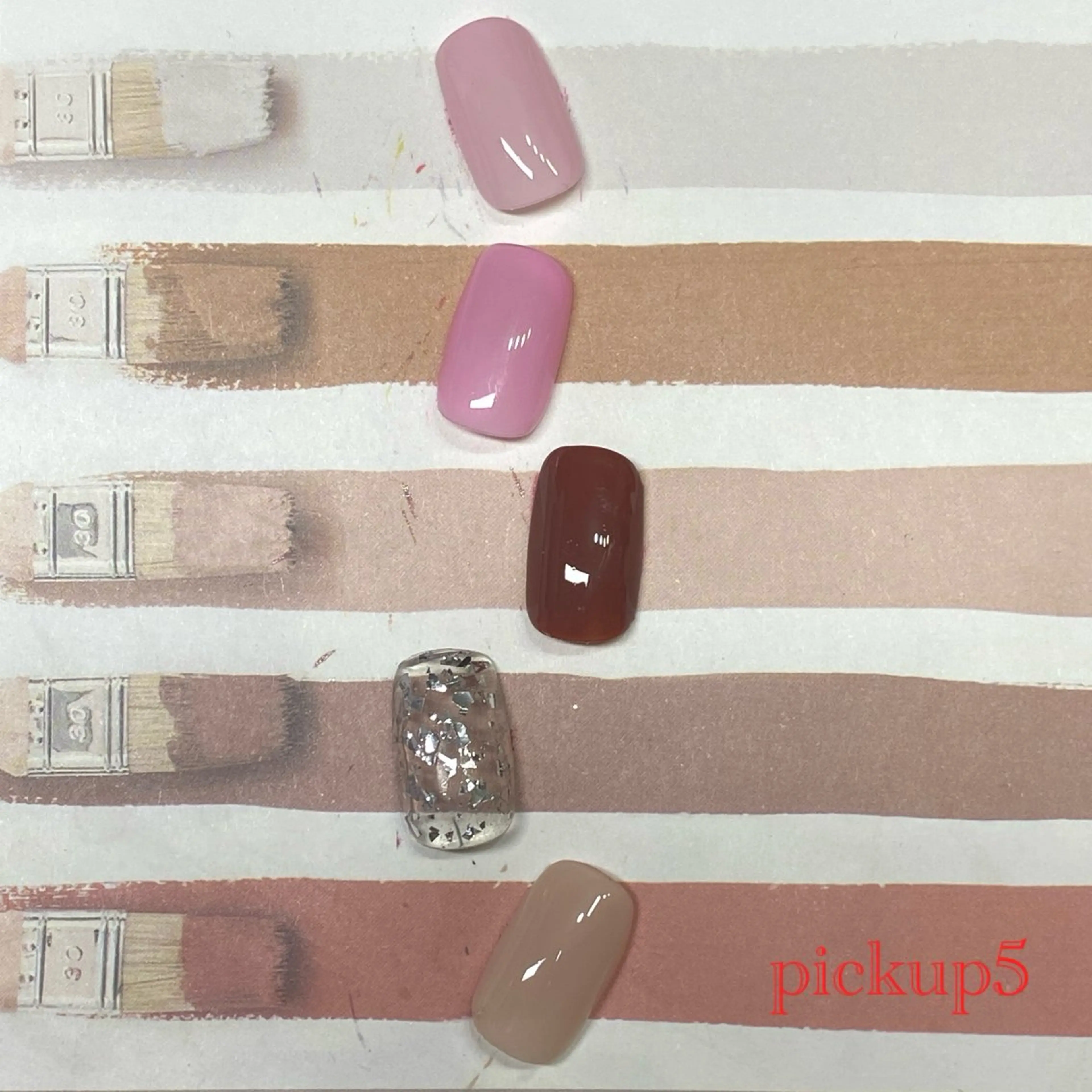 シンプルジェル!初心者オススメ【pickup5】コース ワンカラー※オフ代別※ケア込み¥4900の写真