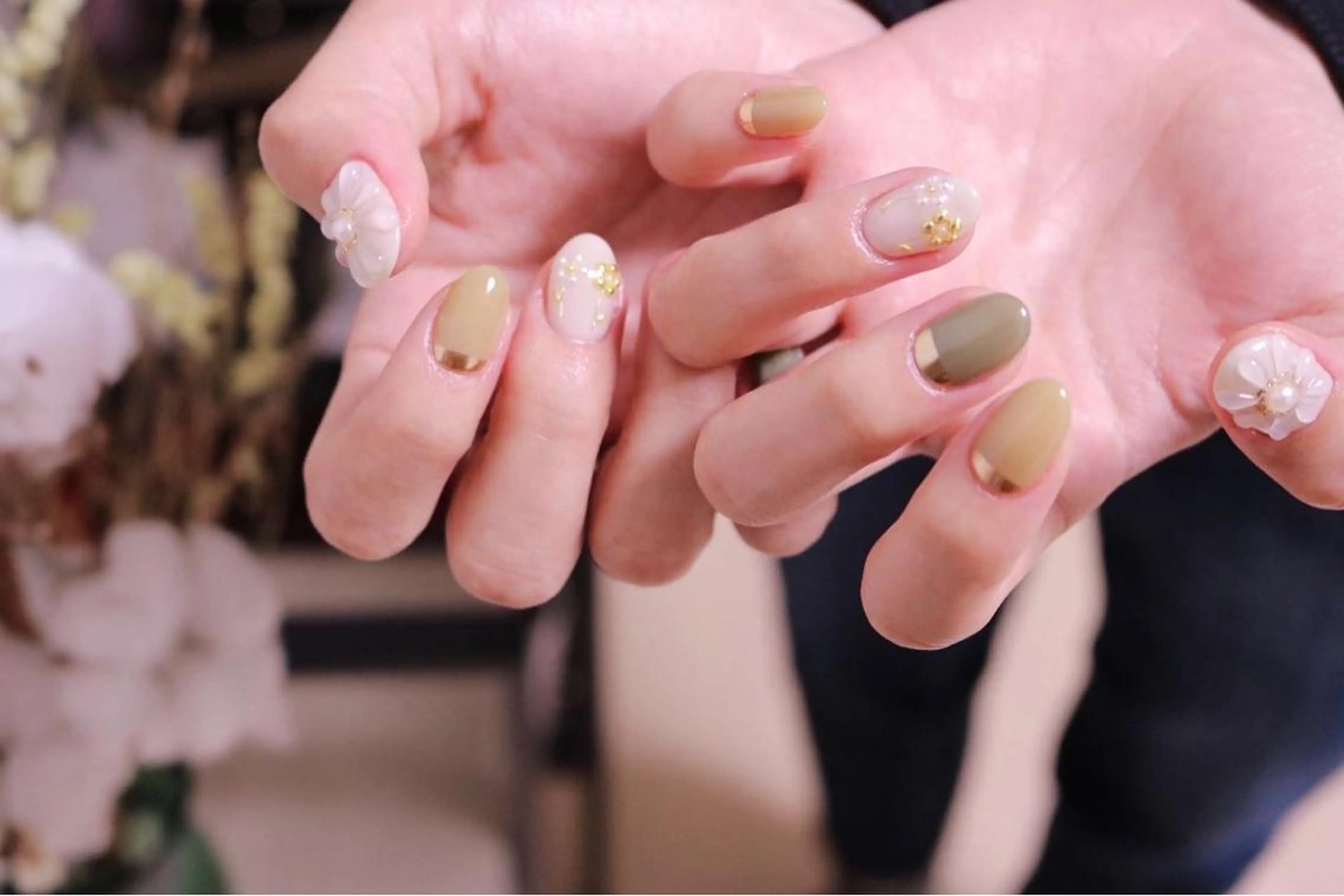 ネイル 長さ出し ジェルネイル 韓国ネイル 持ち込み ニュアンスネイル ハンドネイル MH Nailのネイルデザイン