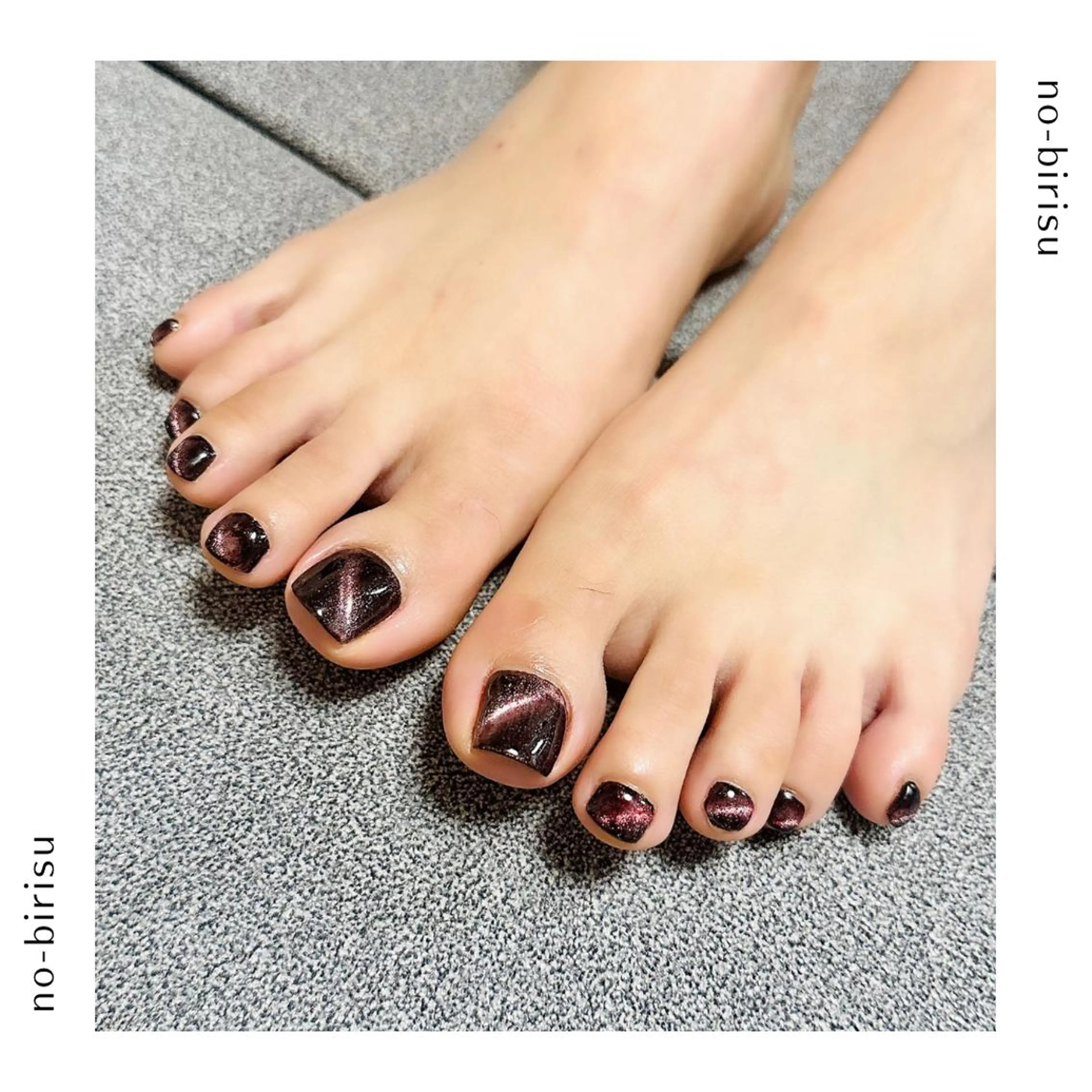 ネイル マグネットネイル フットネイル no-birisu nailのネイルデザイン