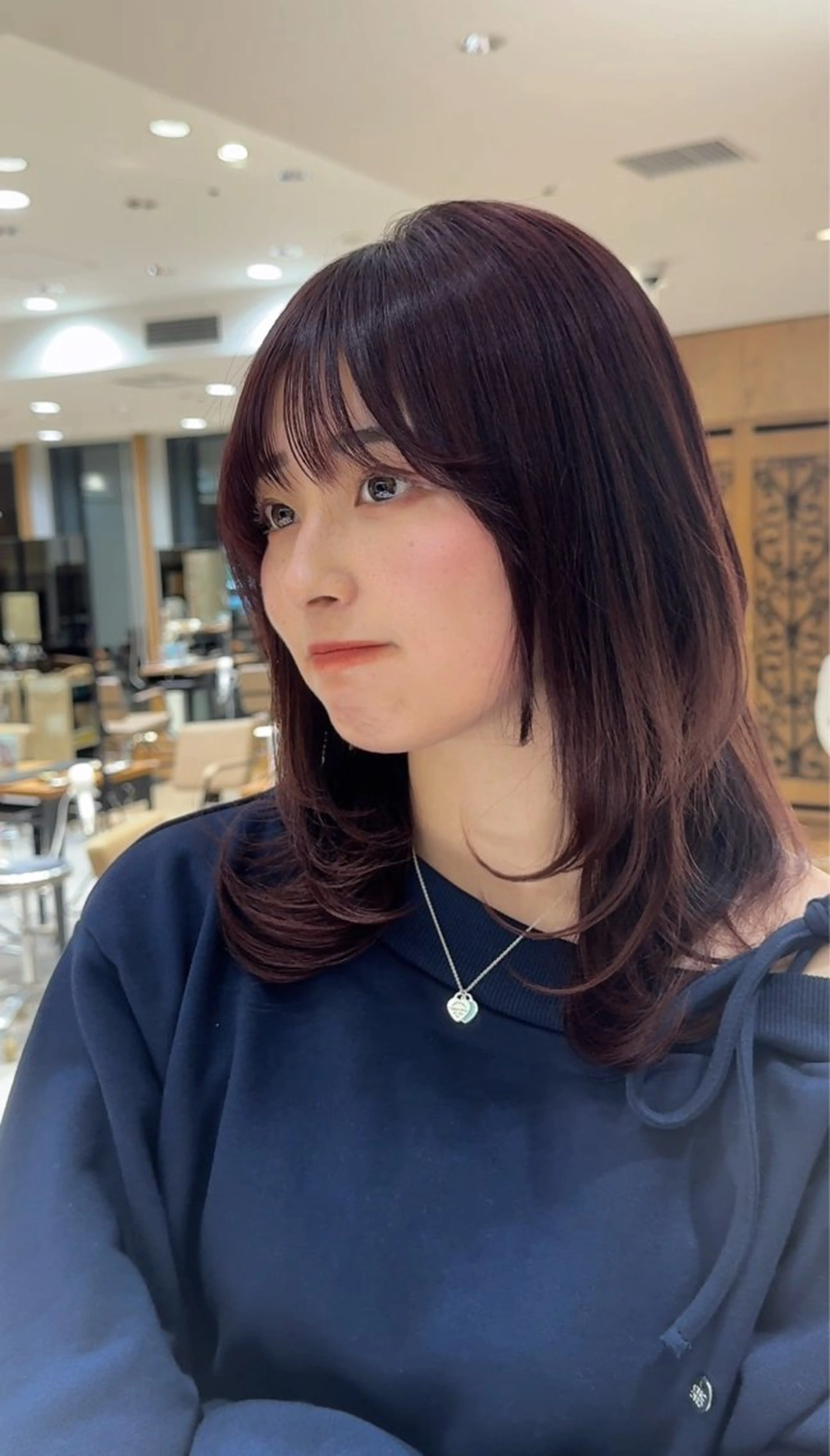 セミロング カラー くびれヘア ウルフカット 新宿／透明感カラー/ 髪質改善/早野大空のヘアスタイル