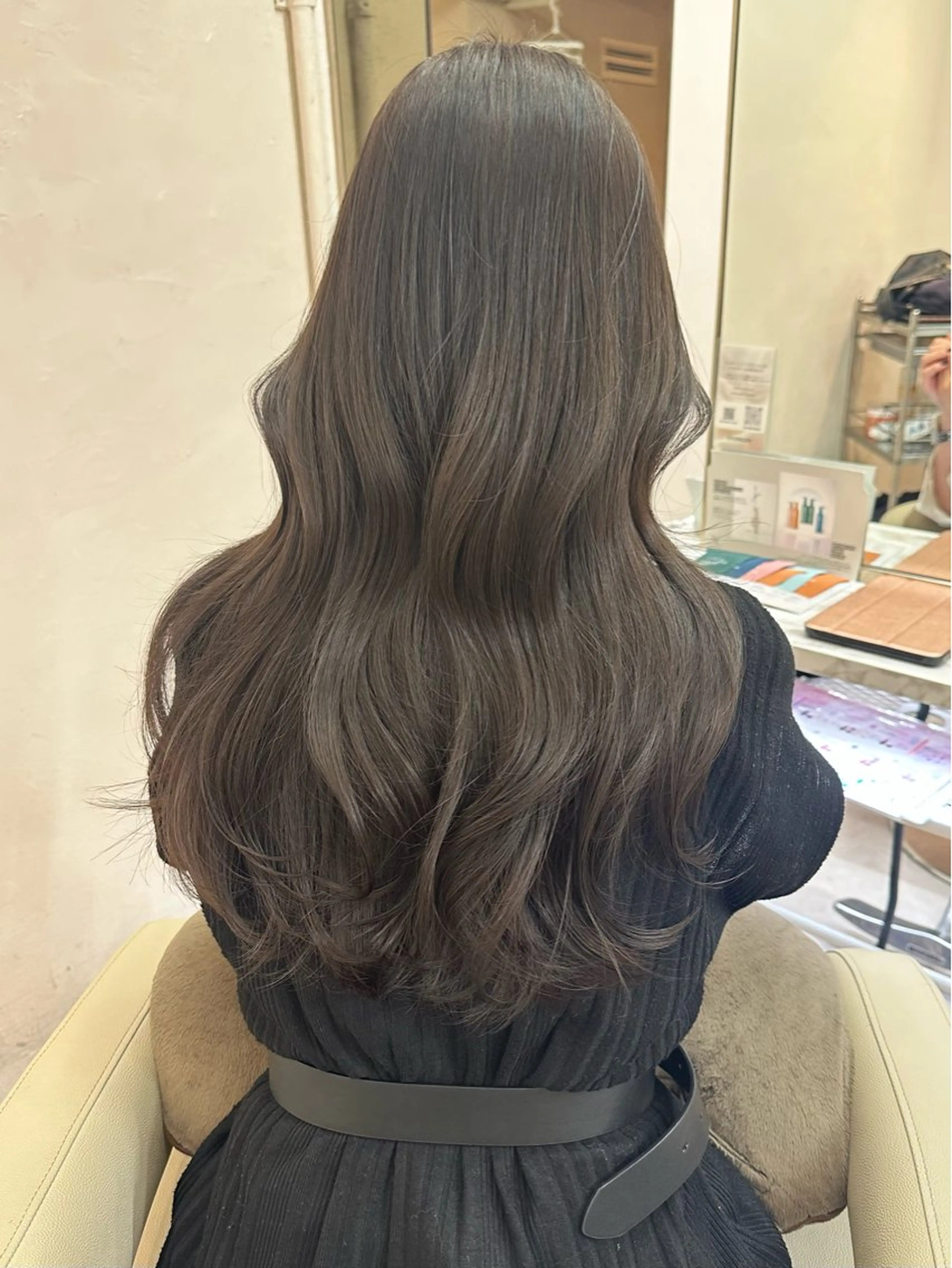 ロング カラー ブラウンカラー マットブラウン 韓国ヘア🦢🖤 Sayumiのヘアスタイル