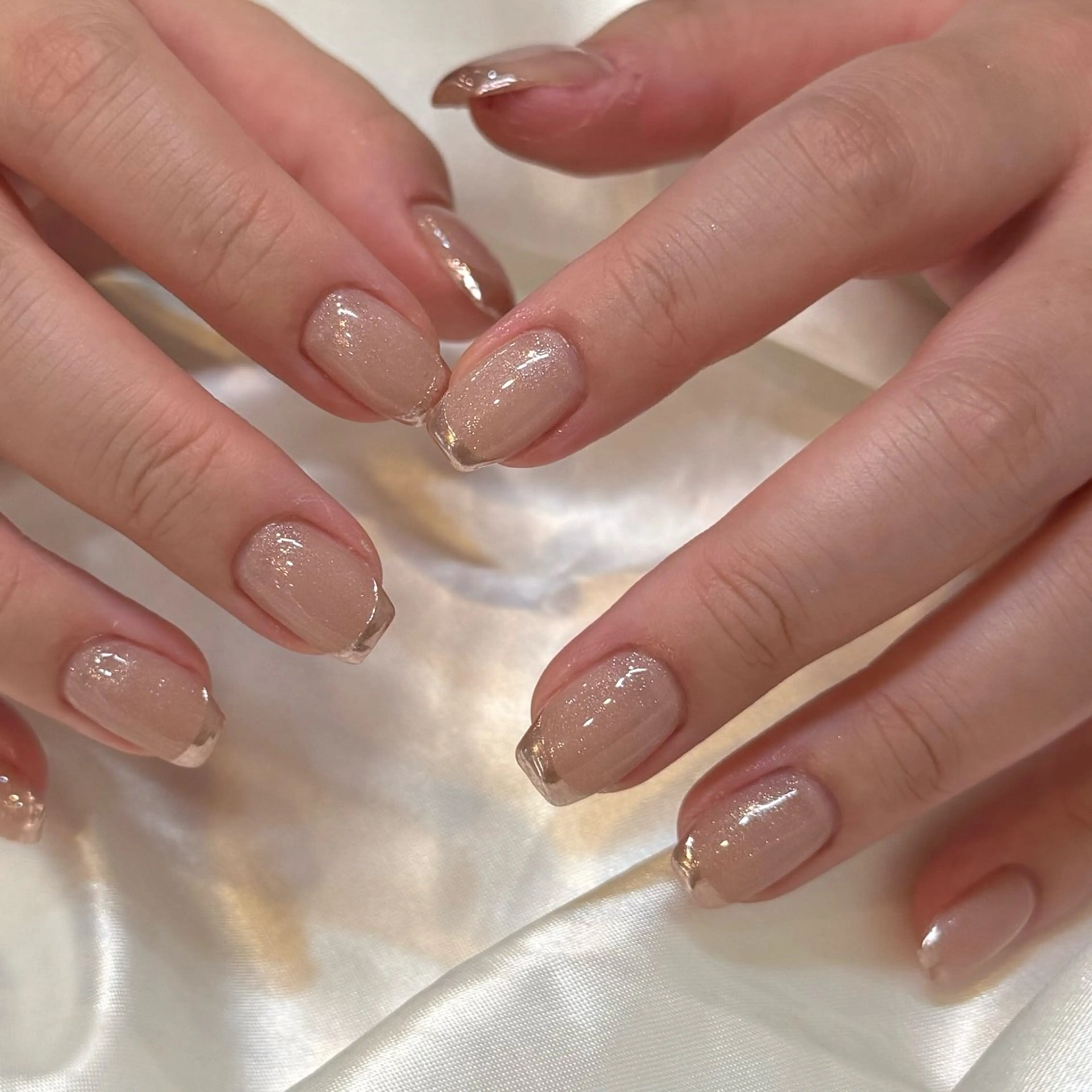 ネイル フレンチネイル ミラーネイル Rommy suiのネイルデザイン