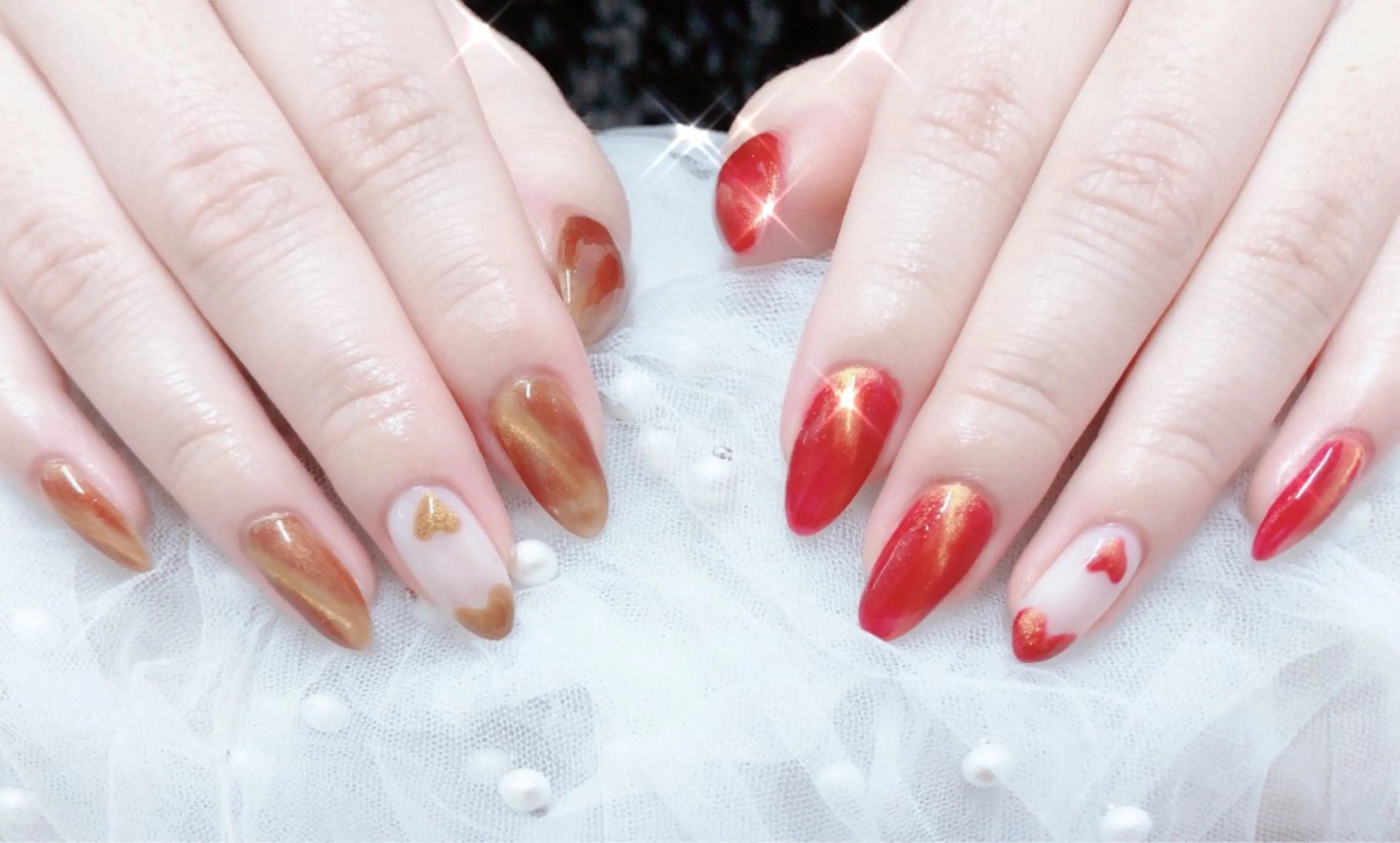 ネイル フレンチネイル ハート オフィスネイル ピンク スカルプネイル 大門浜松町 ネイルのネイルデザイン