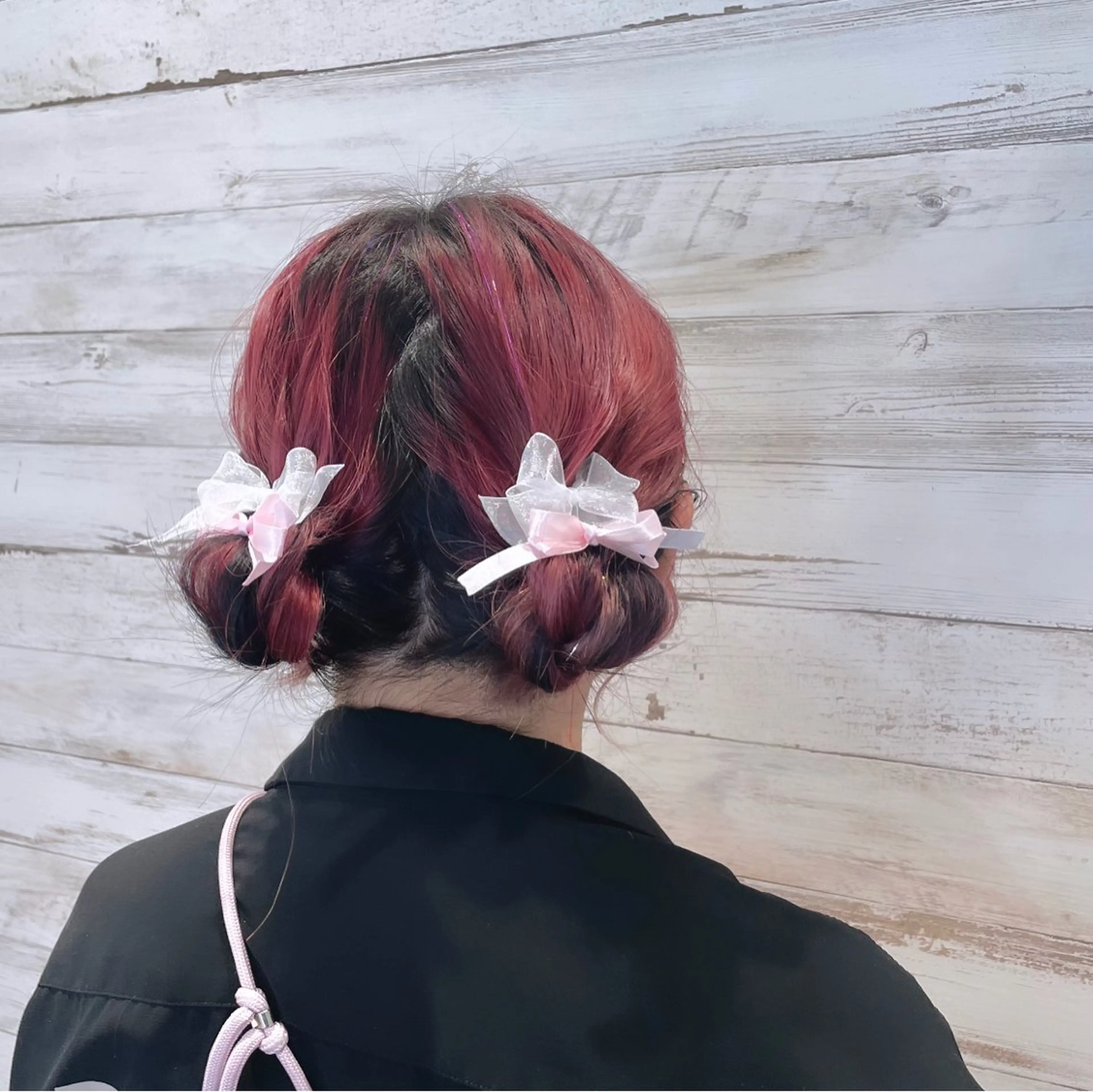 ミディアム ヘアアレンジ お団子ヘア アイブロウ🎀 ヘアメ🎀みくのヘアスタイル