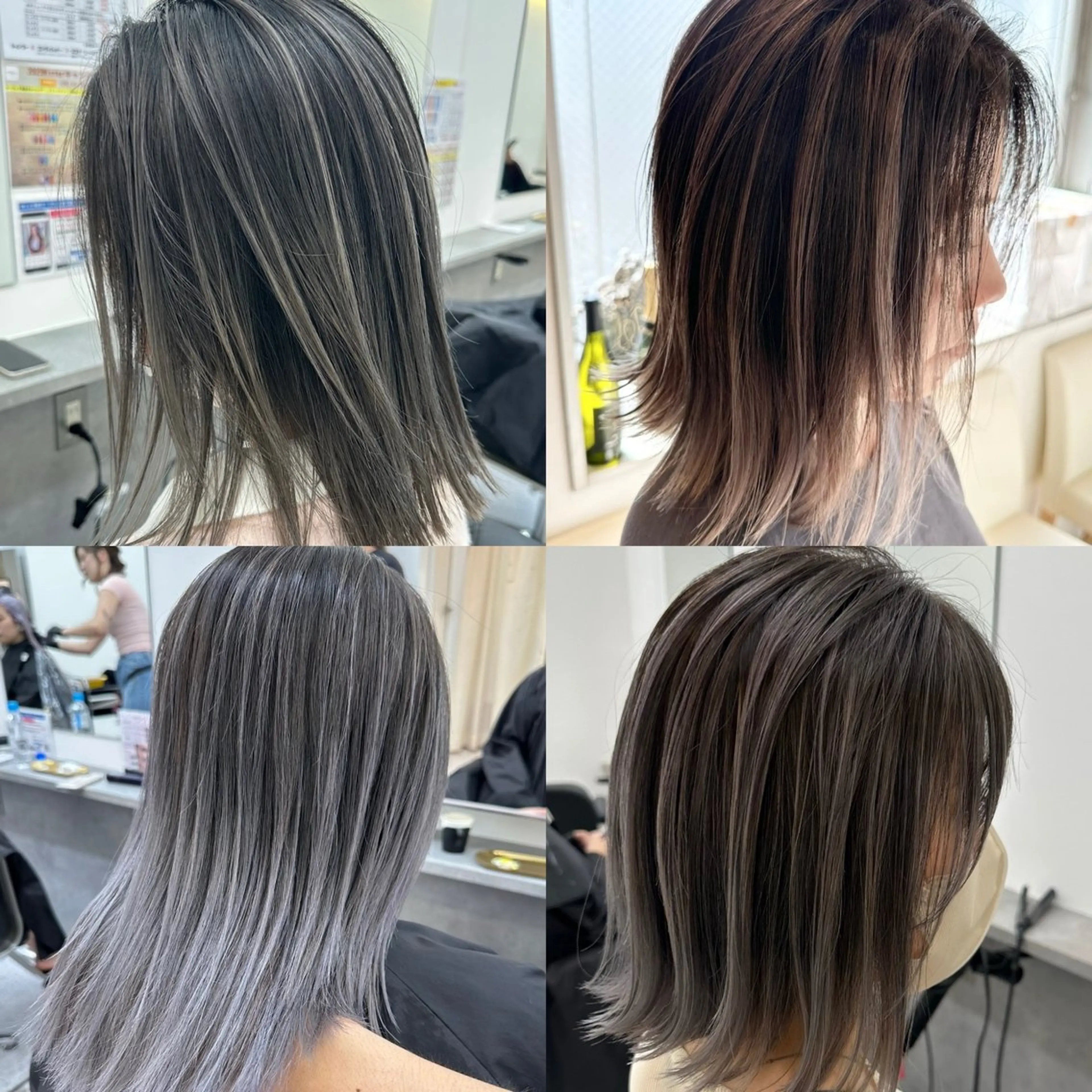 ミディアム カラー ヘアアレンジ ヘアカラー トリートメント 久米 治仁のヘアスタイル
