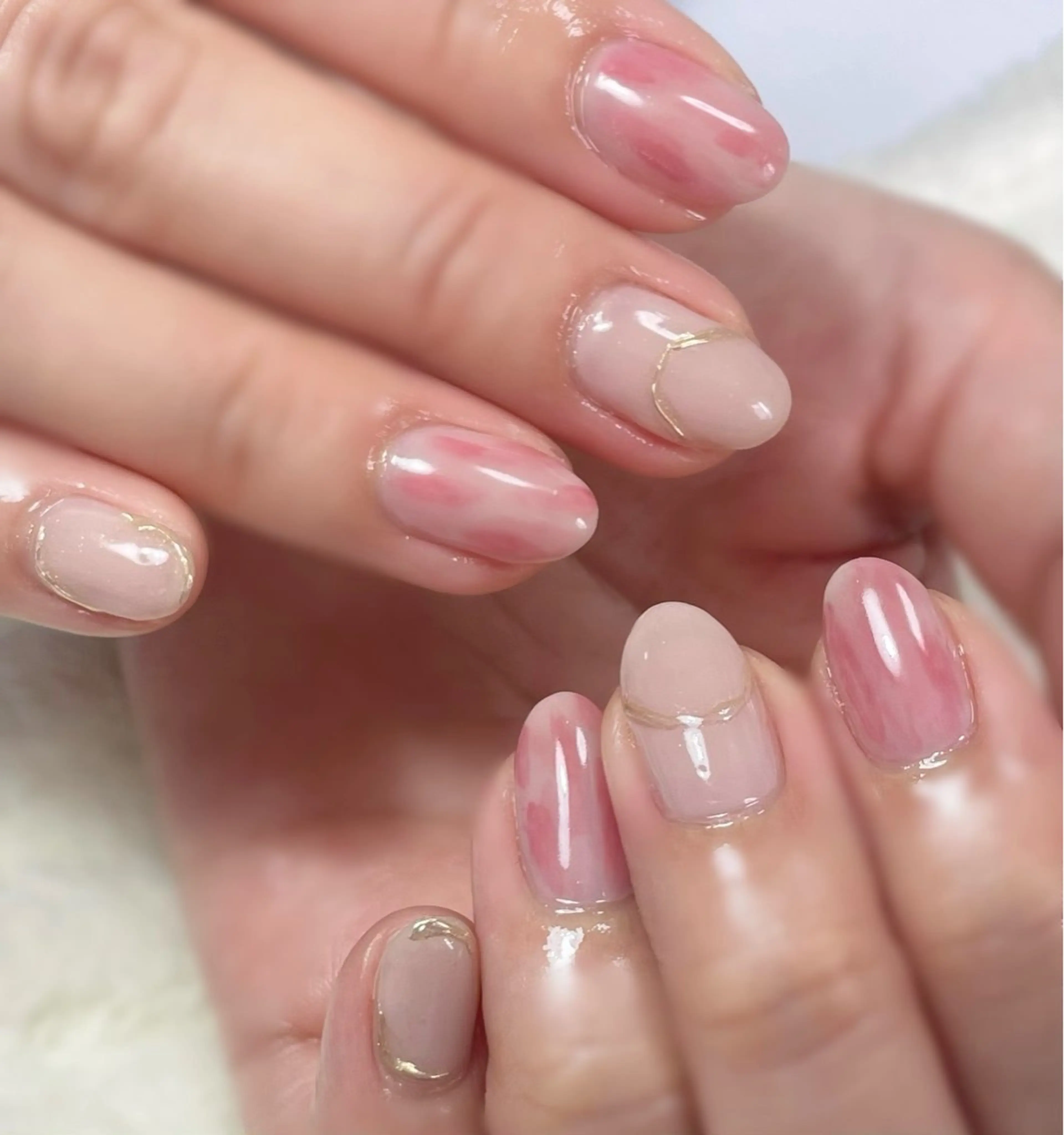 ネイル オフィスネイル シンプルネイル 春ネイル ハンドネイル Chicchi 加茂宮駅徒歩3分のネイルデザイン