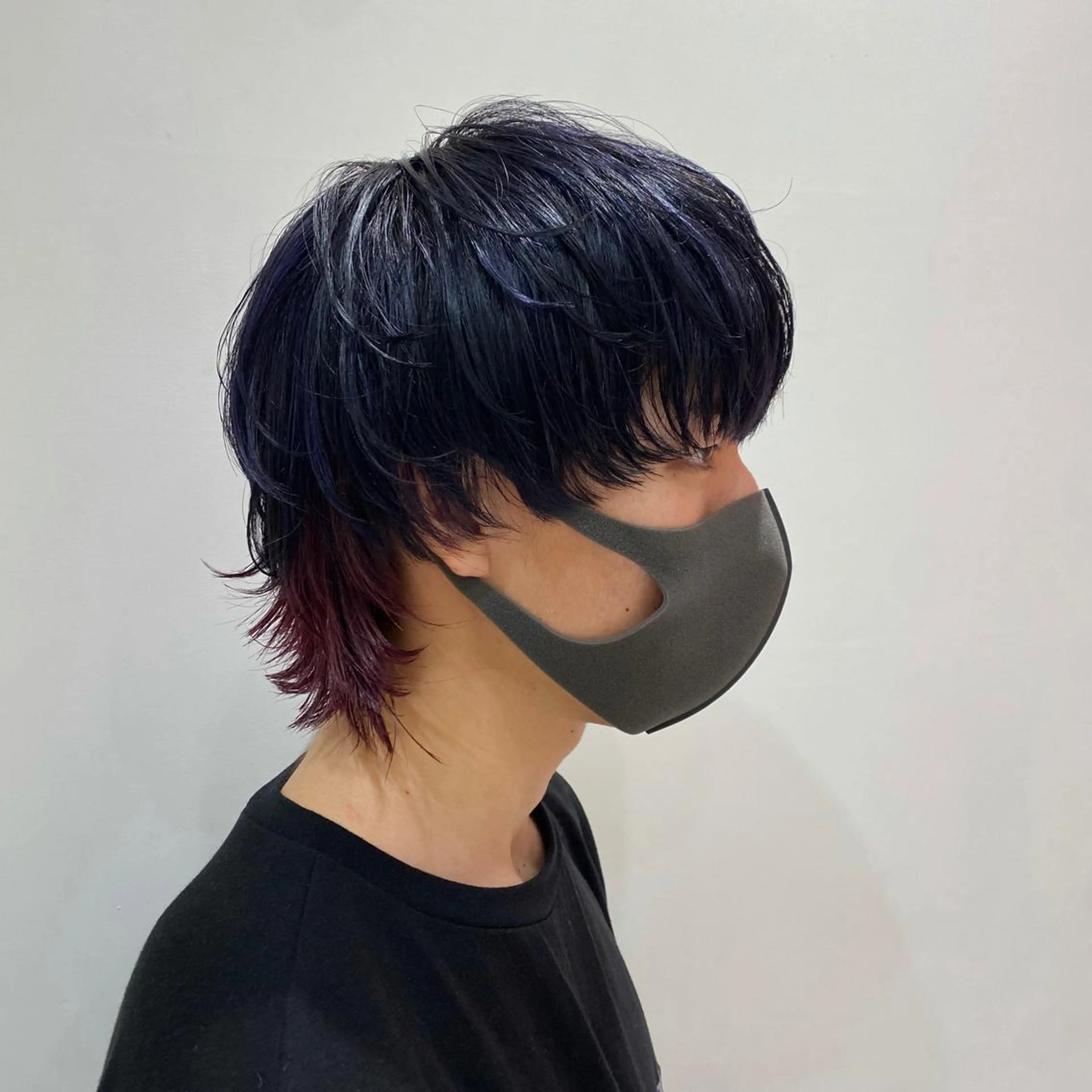 カラー メンズ メンズハイライト ハイライトカラー ラベンダーカラー レッドカラー ハッシュカット レイヤー池袋のヘアスタイル