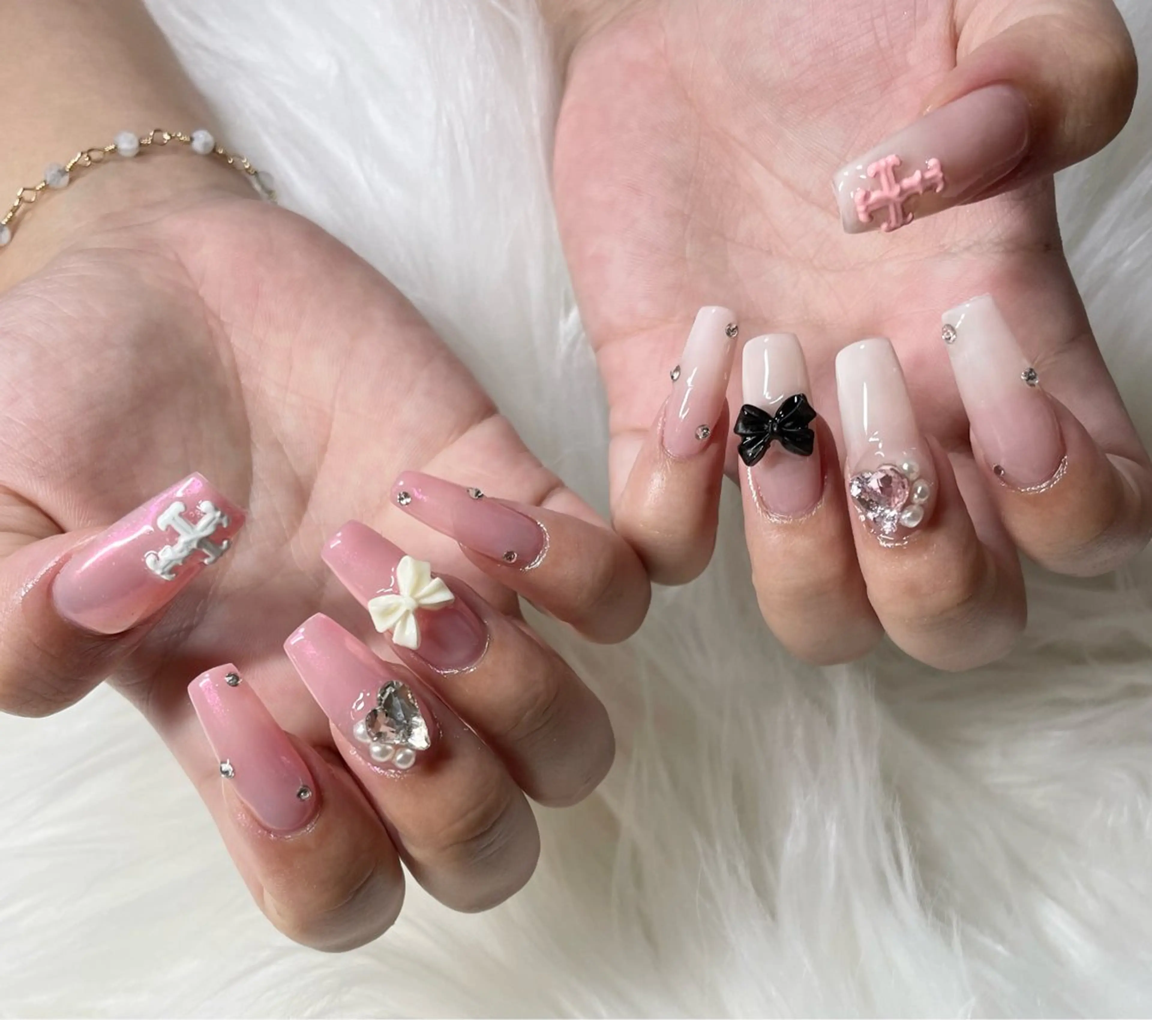 ネイル 長さ出し ハンドネイル nail salon HIRUKANAのネイルデザイン