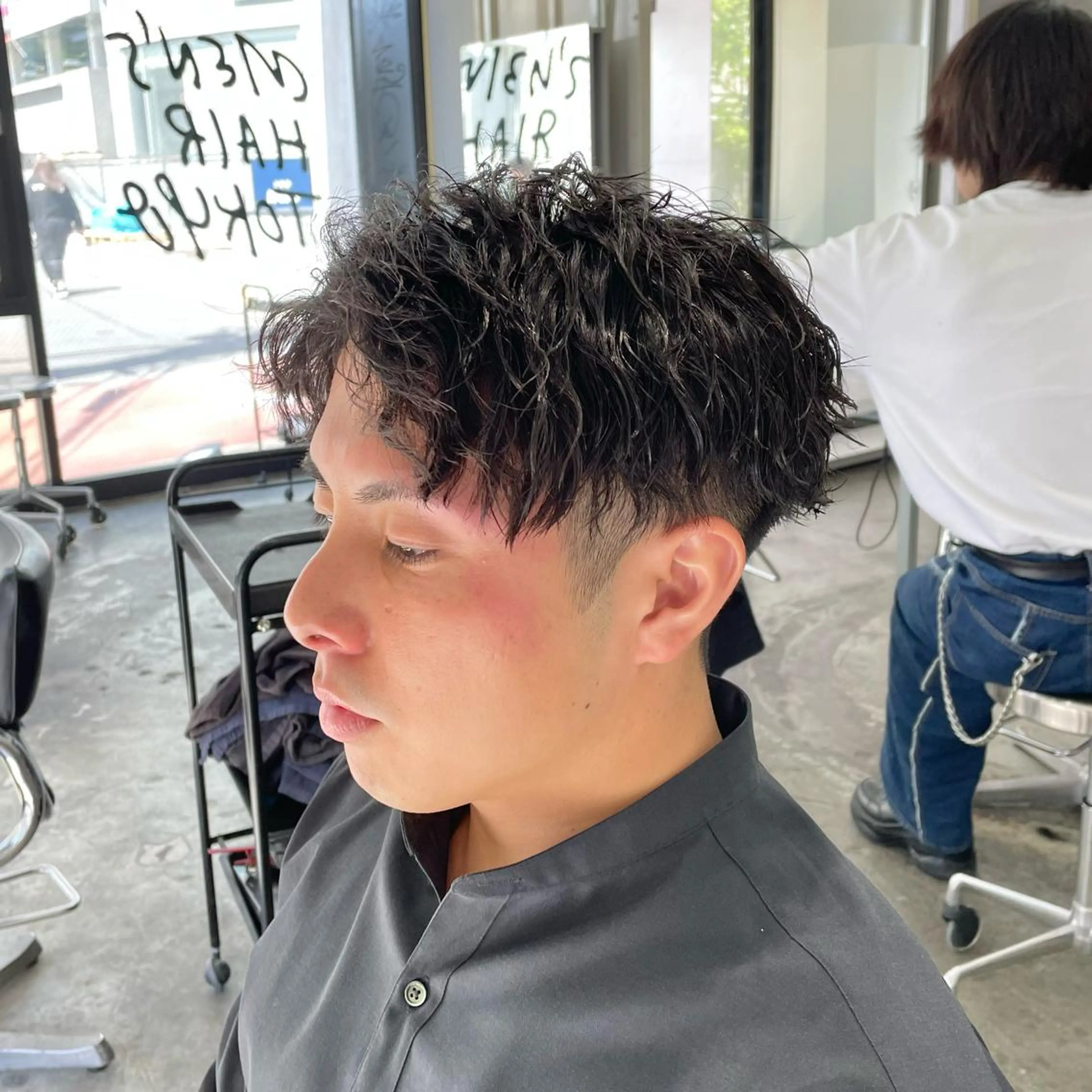 ショート パーマ メンズ ショートヘア カット パーマ メンズ特化美容師/ 藤戸 椋のヘアスタイル