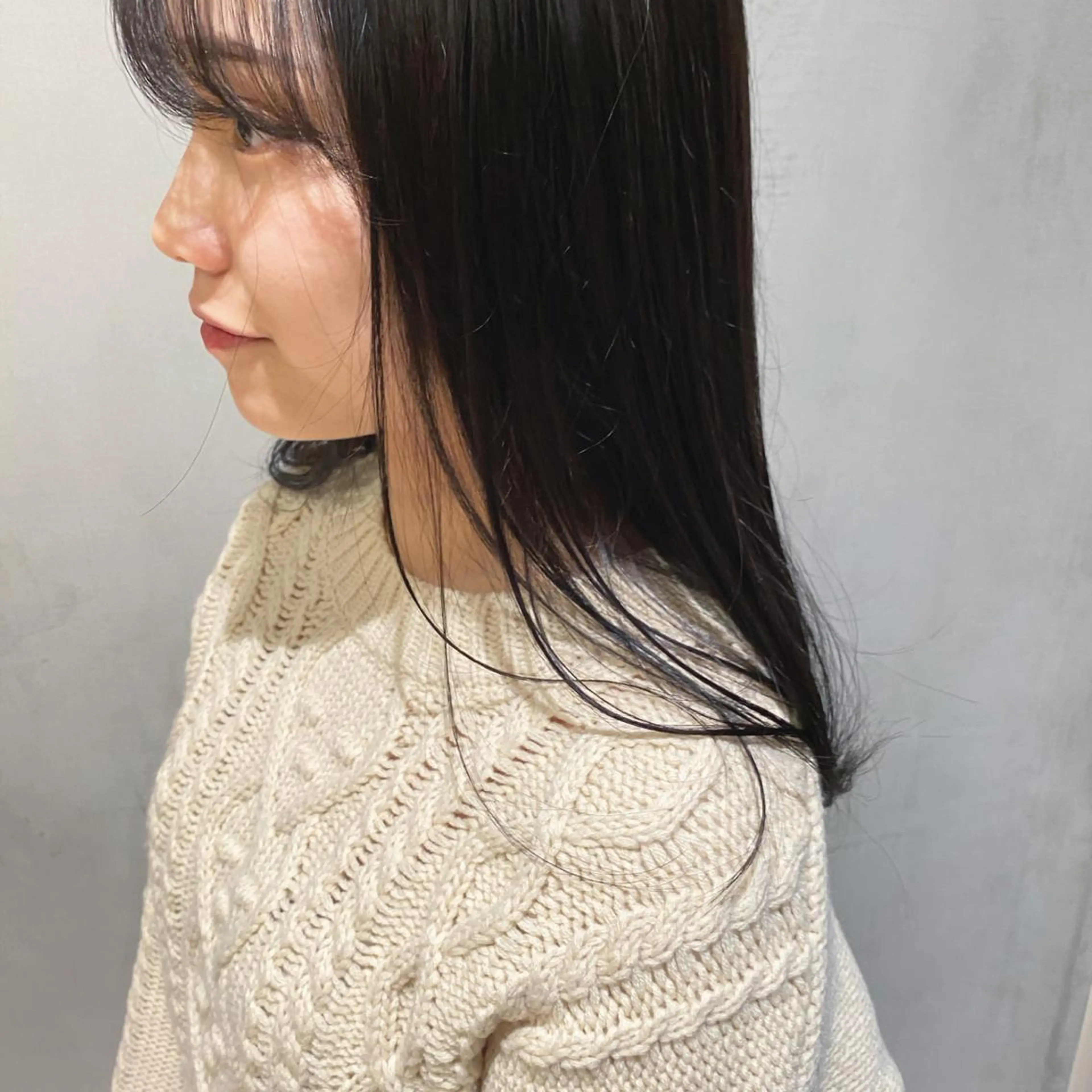 セミロング カラー カット ヘアカラー トリートメント やまもと さえのヘアスタイル