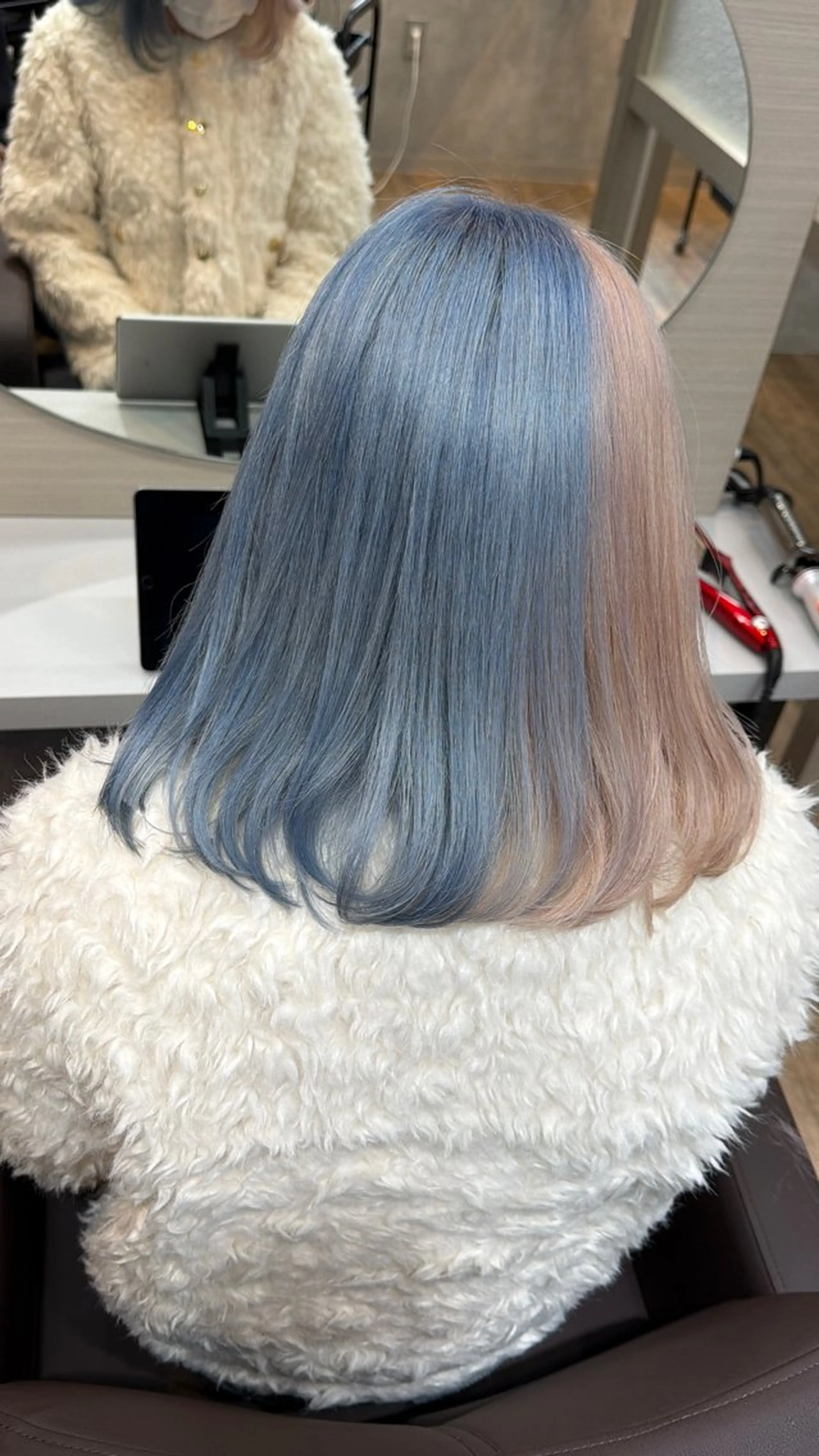 ミディアム カラー ヘアカラー AIRI/難波/ ハイトーン/髪質改善のヘアスタイル