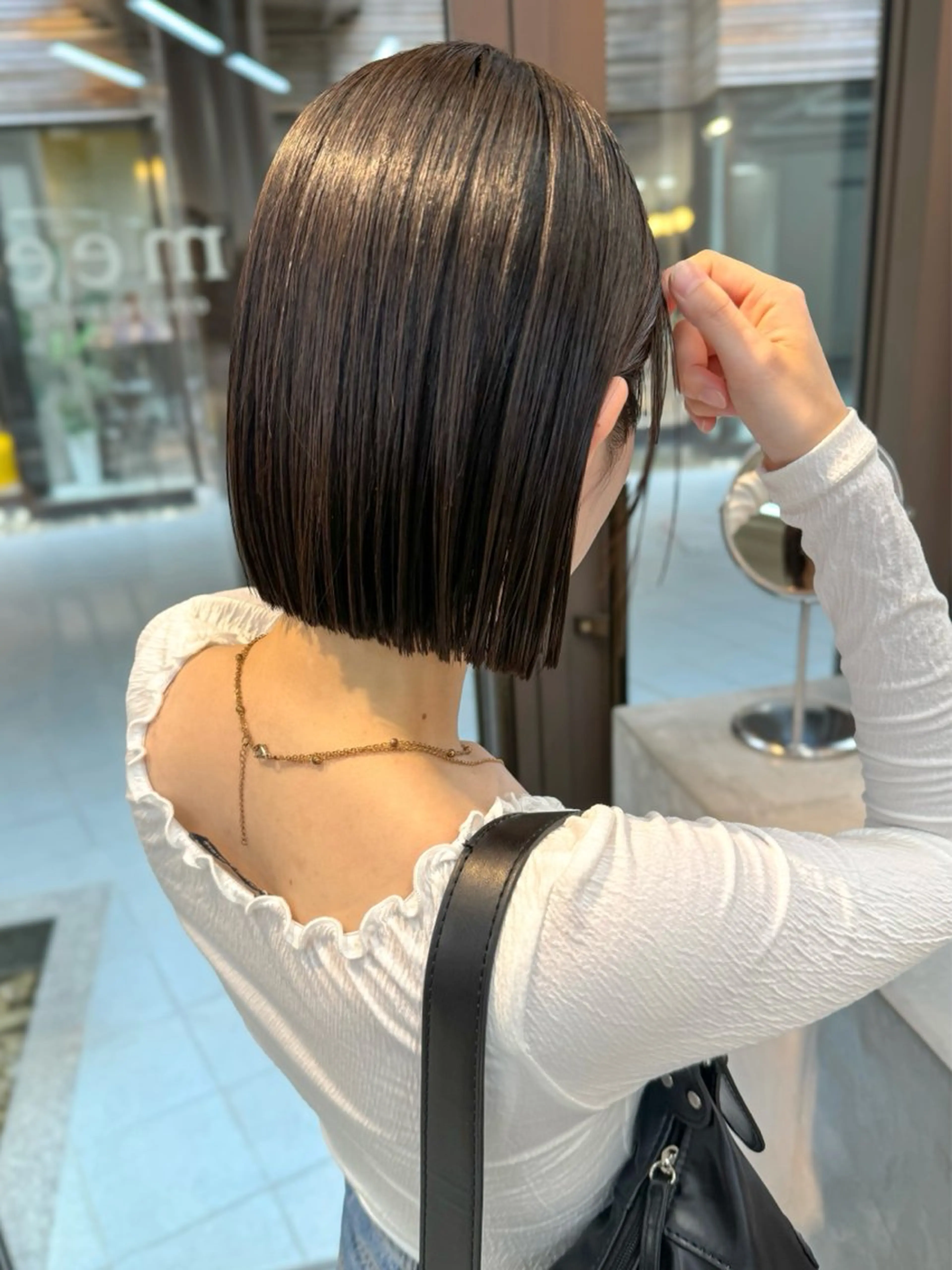 ショート パーマ ボブ 縮毛矯正 カット 縮毛矯正 トリートメント mee.表参道所属・ボブ/ショート /パーマ/shinのヘアスタイル