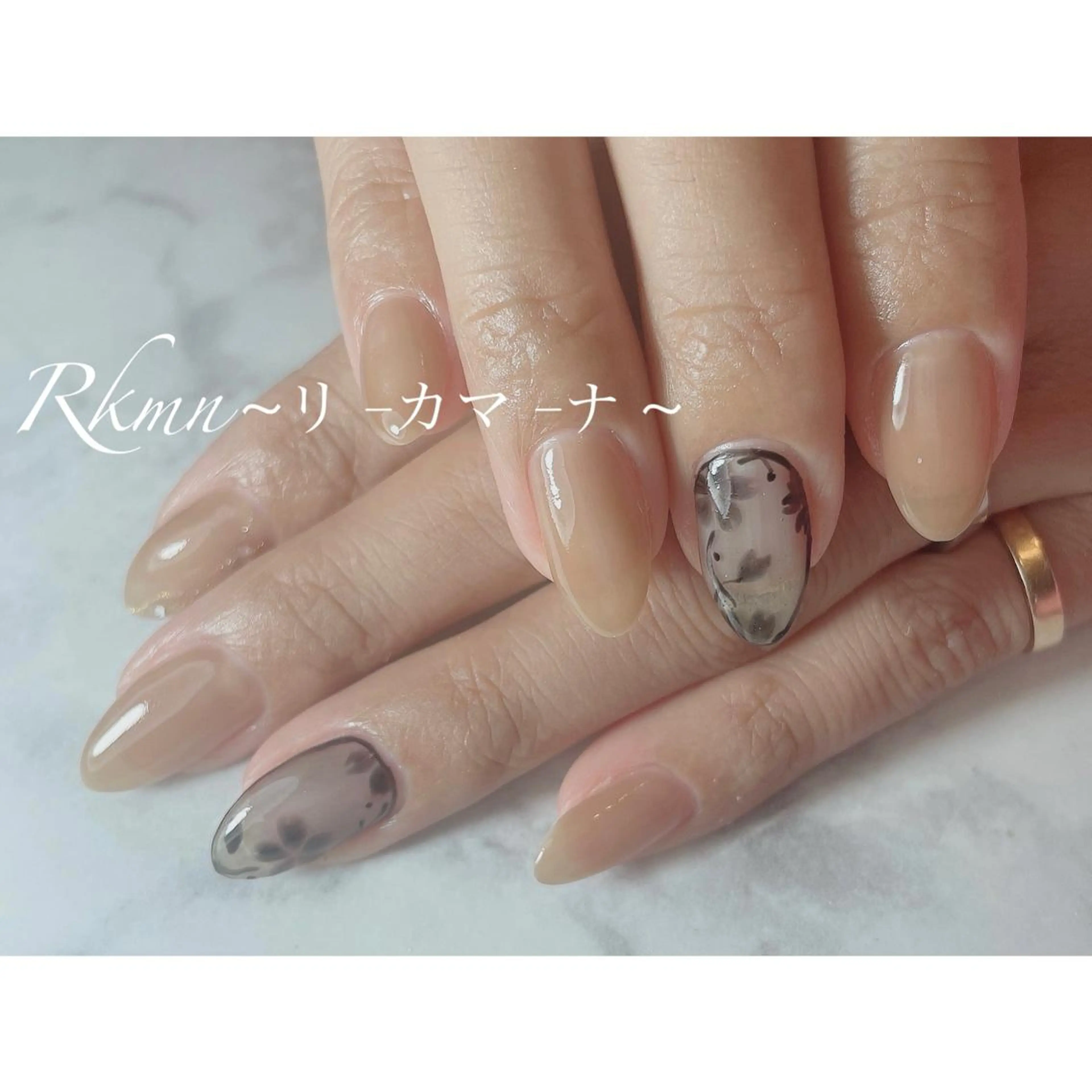 ネイル アートネイル フラワーネイル 春ネイル ハンドネイル フットネイル ハンドケア Rkmn ~リ-カマ-ナ~のネイルデザイン