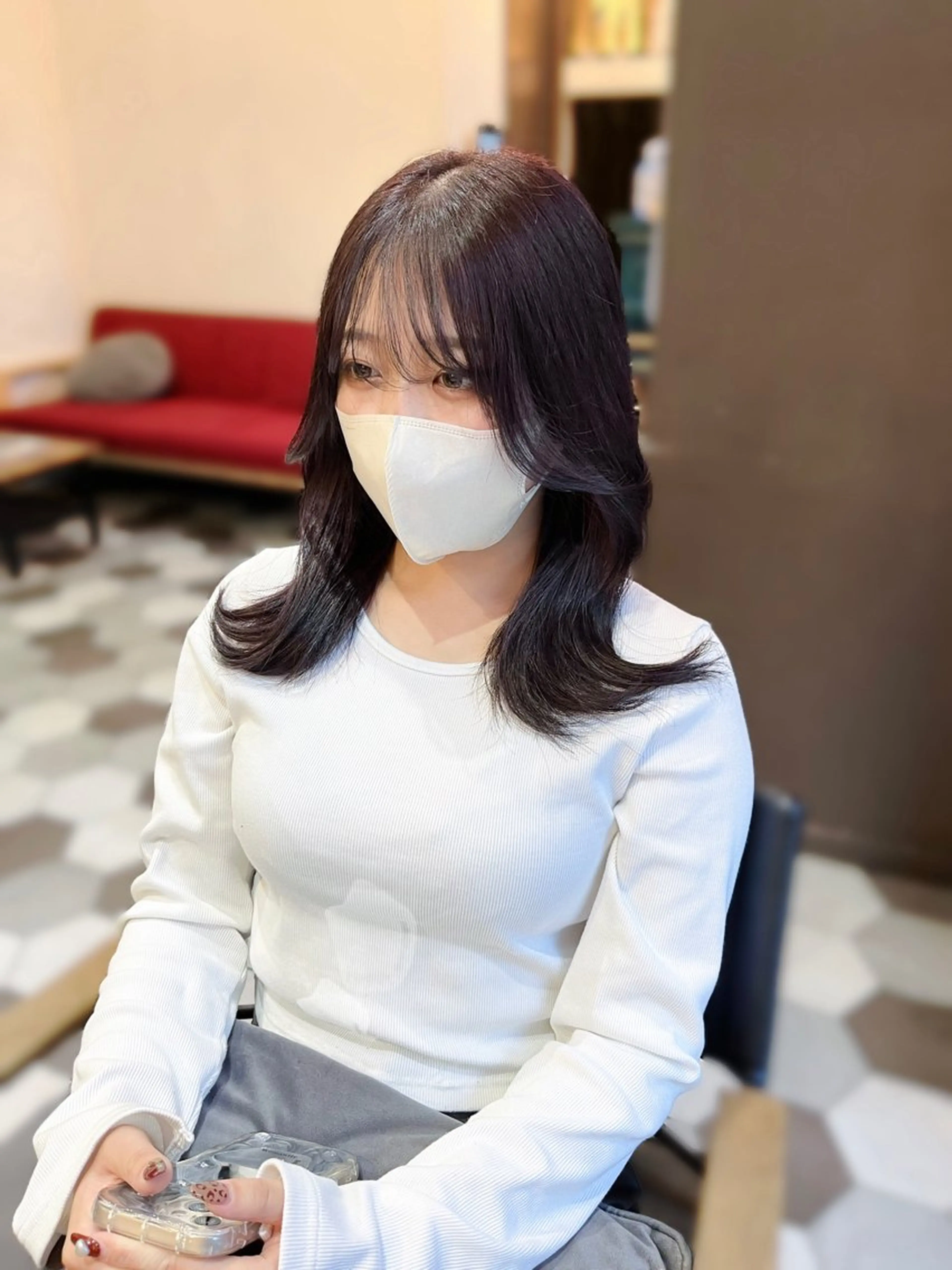 カラー ヘアアレンジ 似合わせ顔まわり カット💛森尾真由美のヘアスタイル