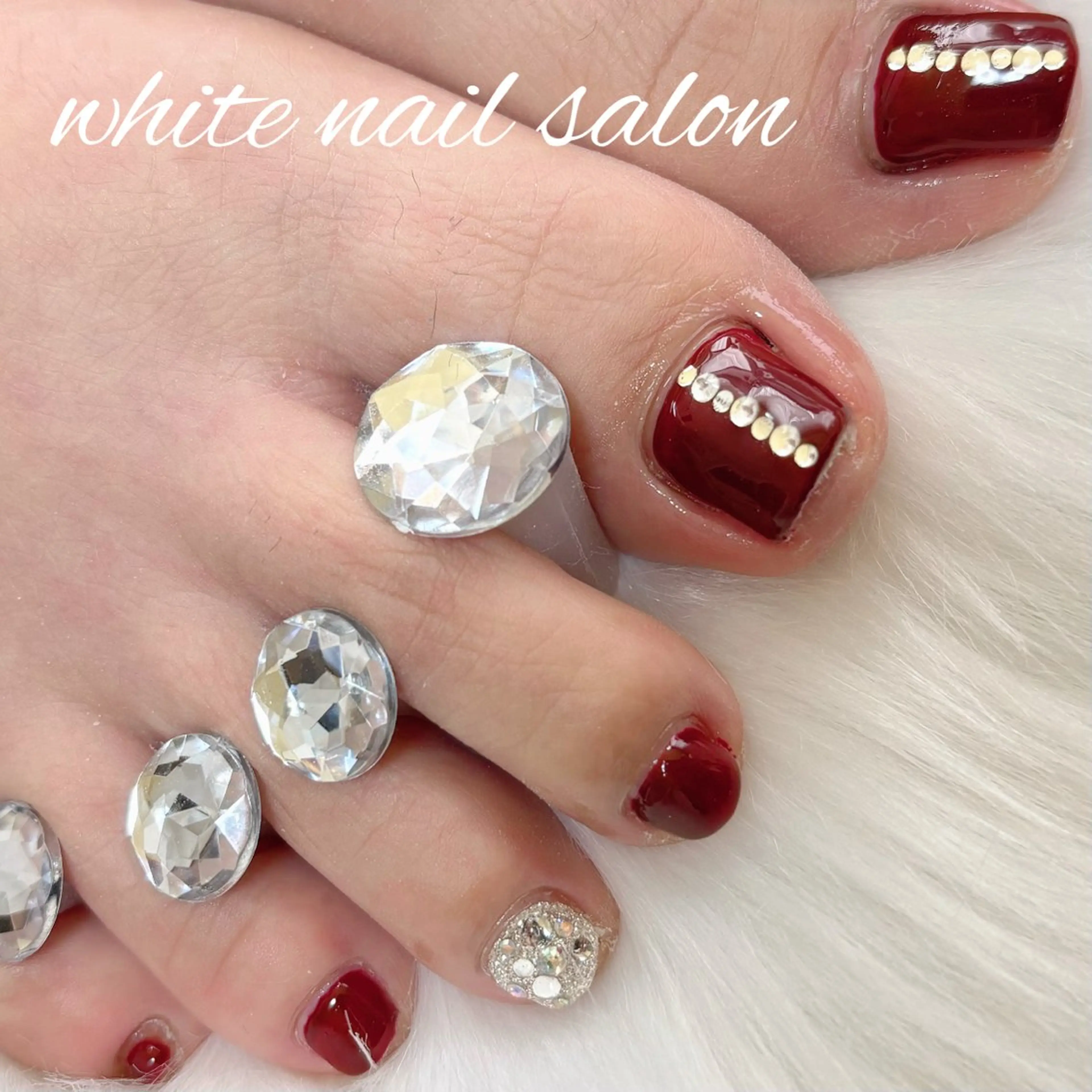 ネイル フットネイル フットネイル white nail salonのネイルデザイン
