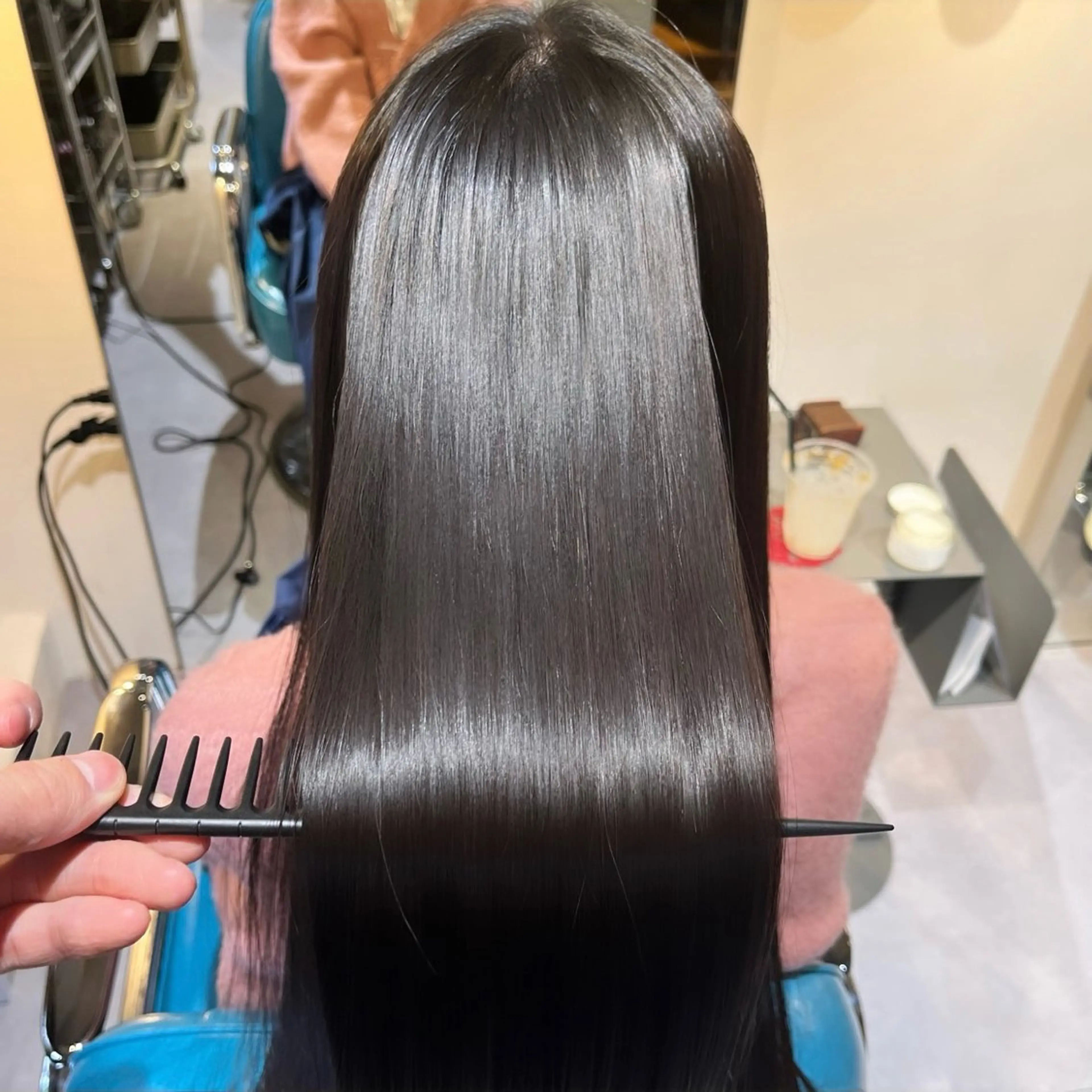 ロング カラー アッシュ 透明感カラー 髪質改善 トリートメント 髪質改善/ケアカラー /梅田✨ RIKUのヘアスタイル