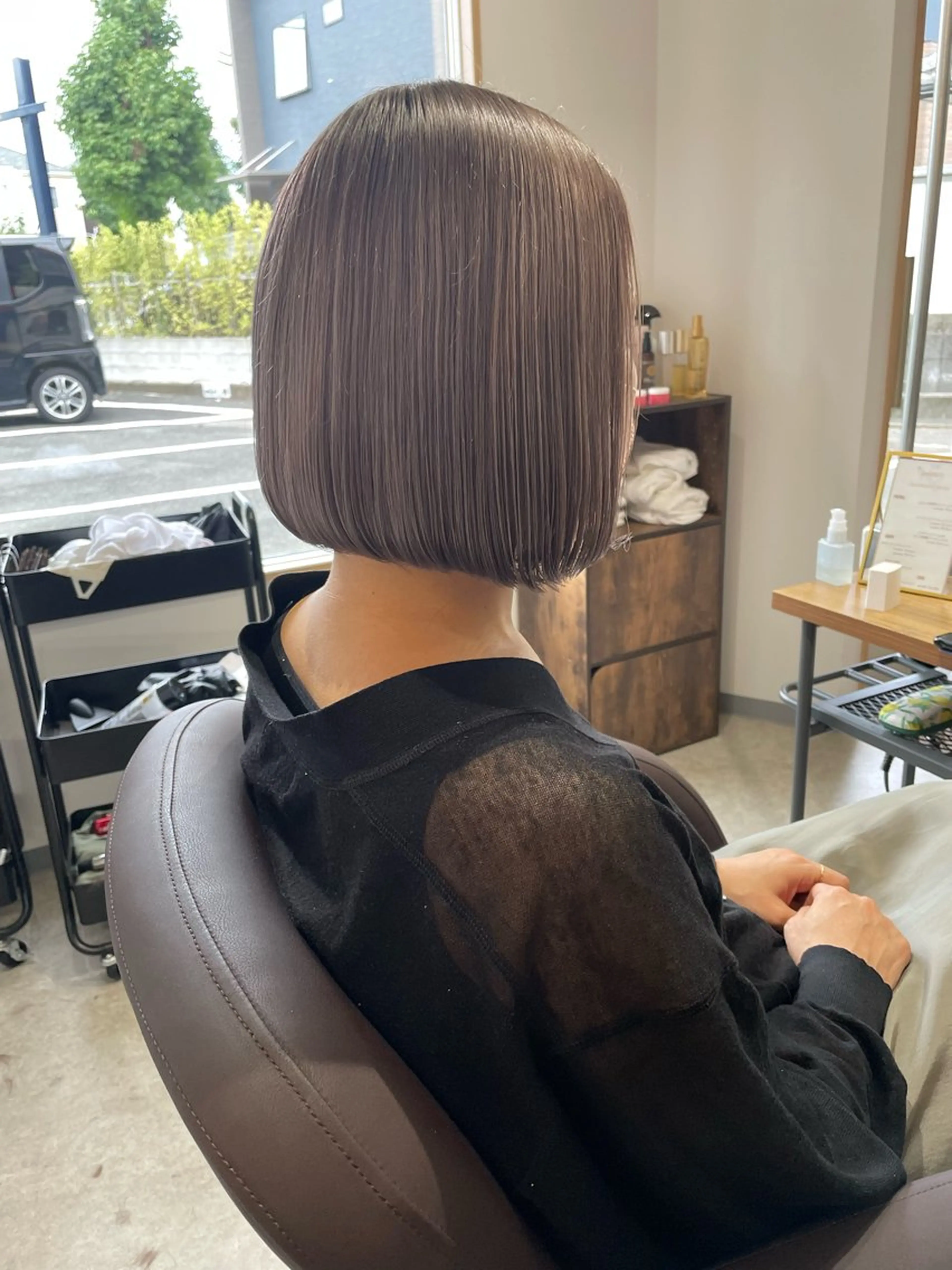 ショート ボブ 韓国風ヘア レイヤーカット ショートヘア 縮毛矯正 ✨髪質改善美髪矯正✨ ボブ/韓国レイヤー✨のヘアスタイル