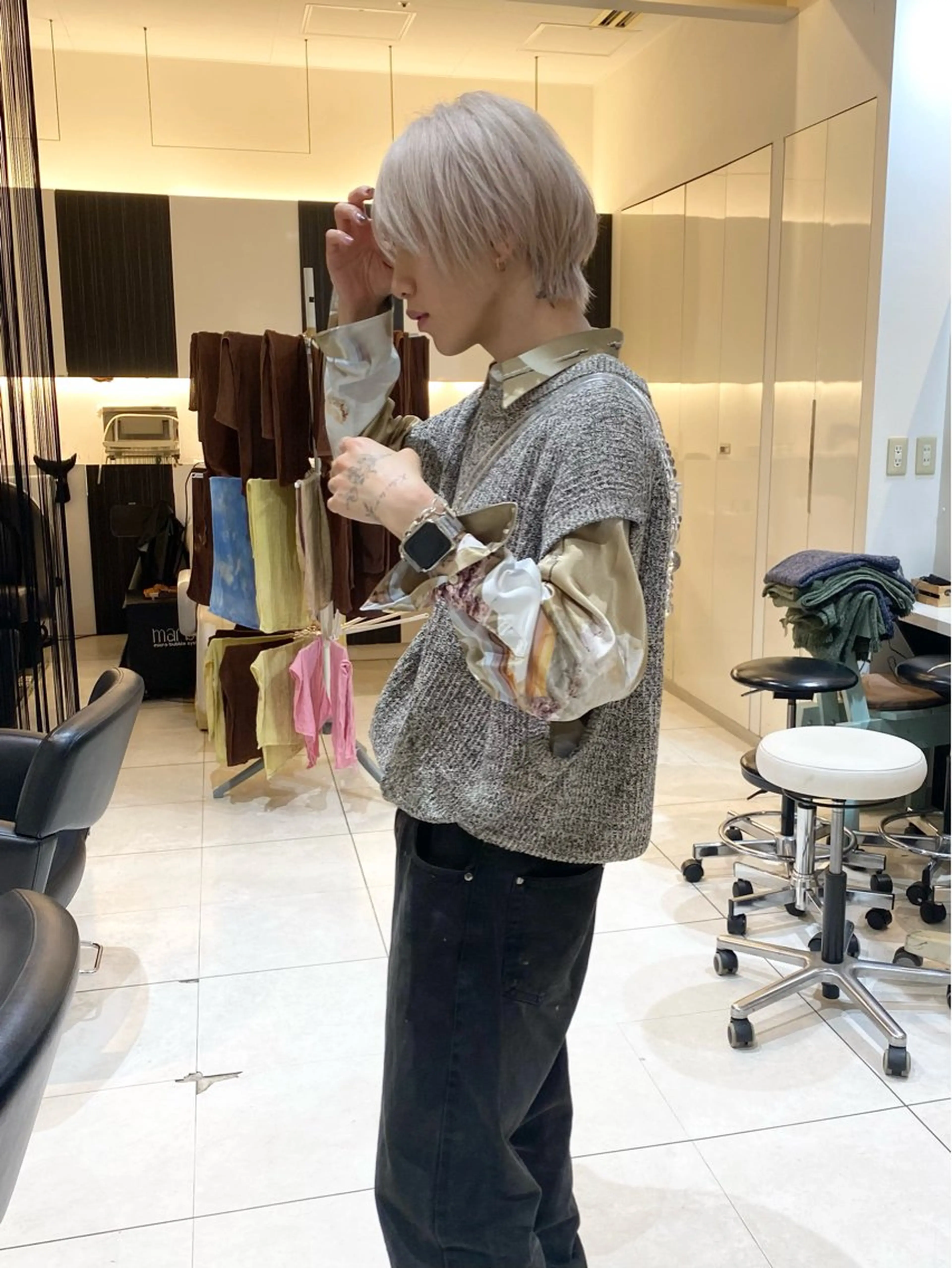 ショート カラー メンズ カット ヘアカラー トリートメント mai / linoah˚✧のヘアスタイル