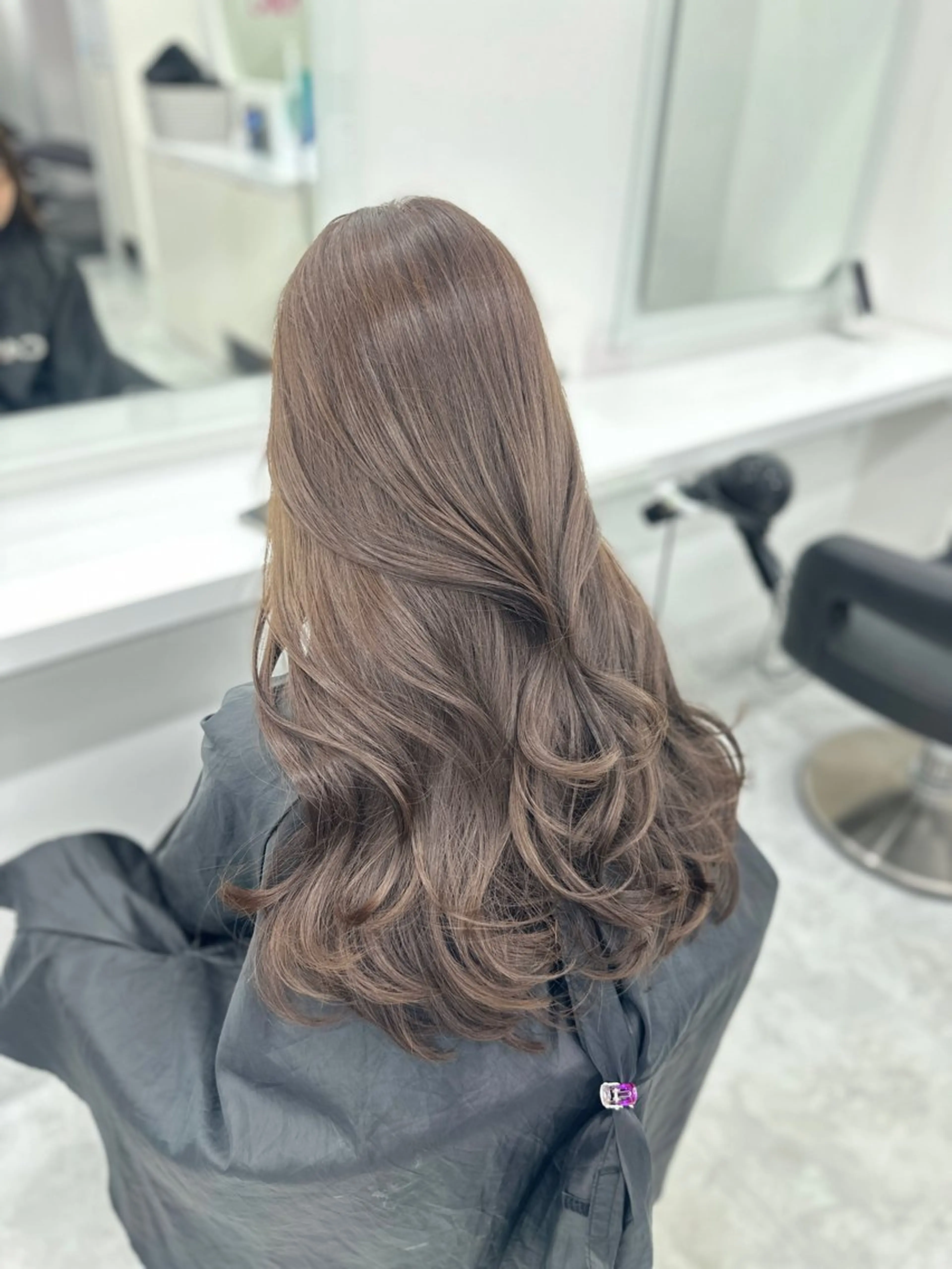 ロング カラー パーマ ヘアアレンジ メンズ キッズ ♥️韓国ヘア レイヤー♥️ゆりのヘアスタイル