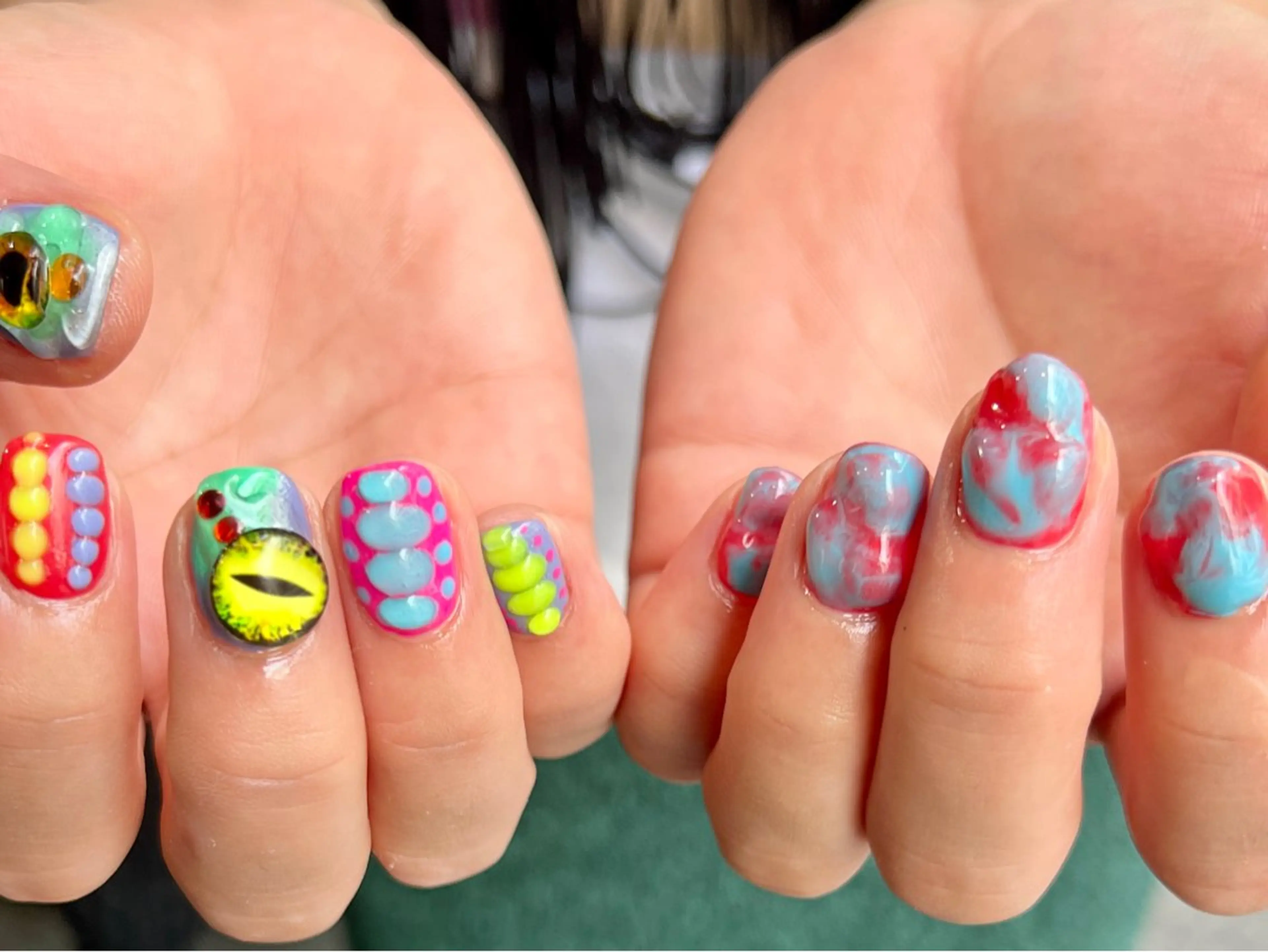 ネイル ハンドネイル 個性派ニュアンス nuts nail所属・【池袋】nuts nail　なつみのネイルデザイン