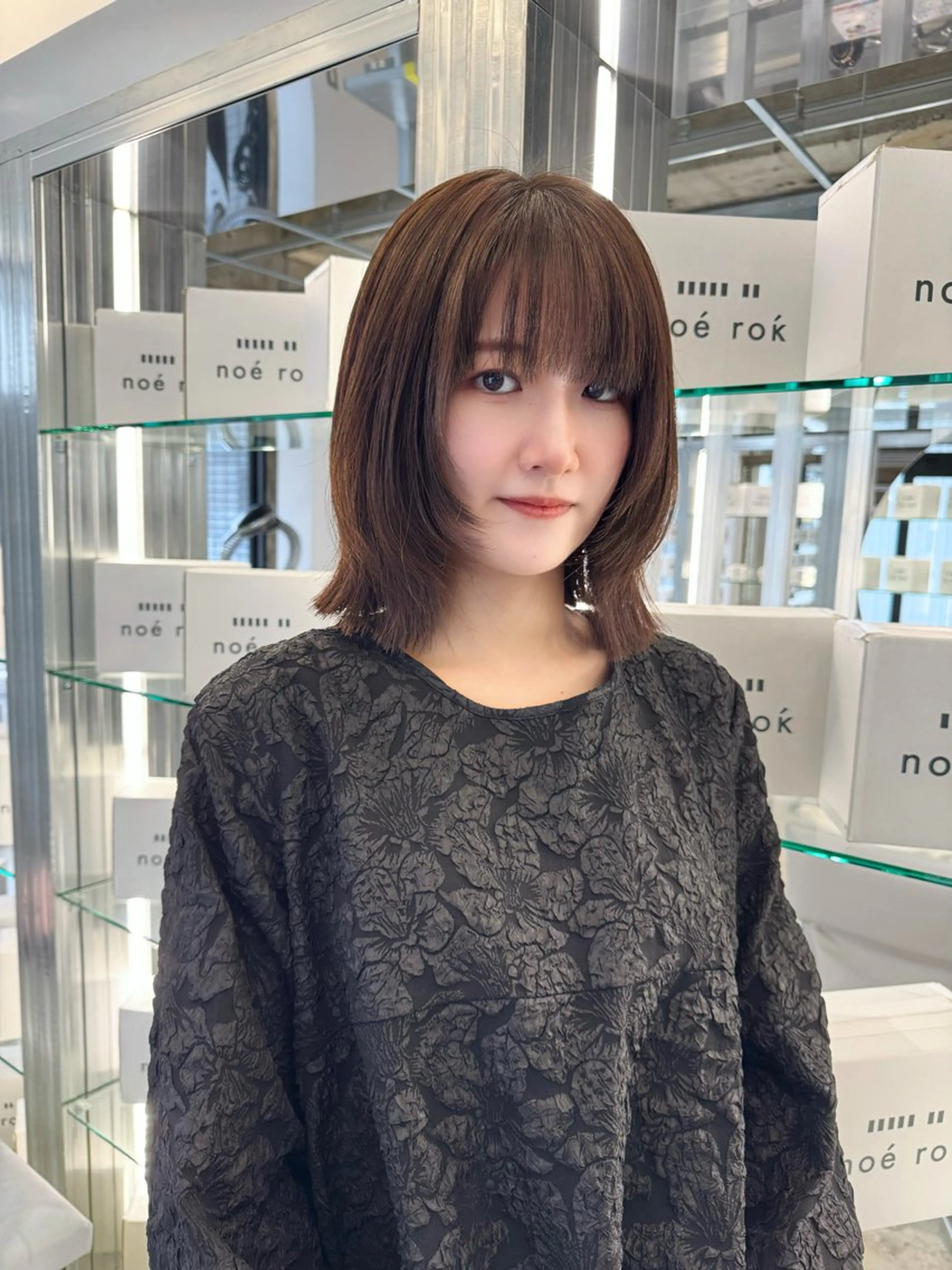 ミディアム 大場 菜月のヘアスタイル