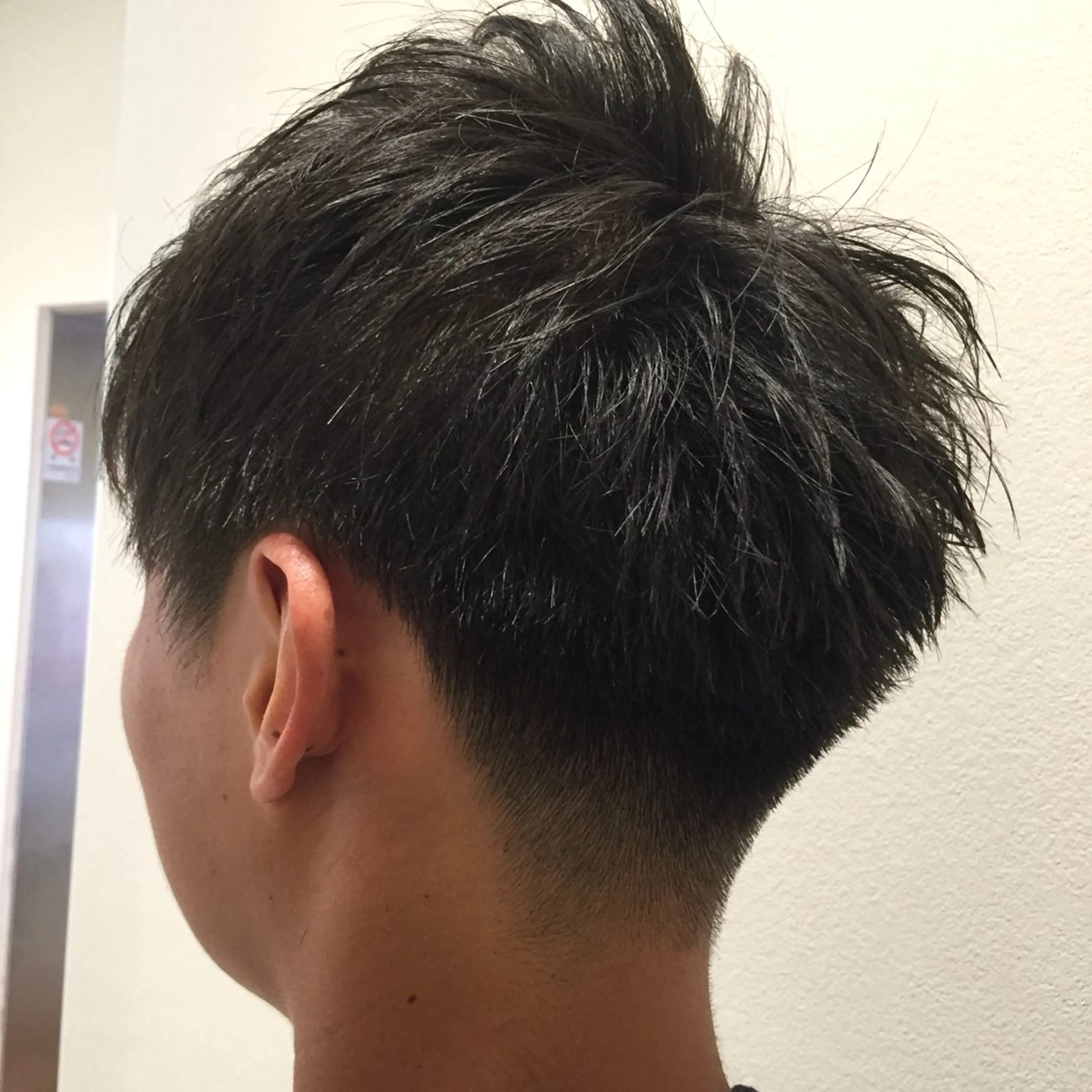 ショート メンズ ビジネス マッシュ メンズパーマ スパイキーショート ツーブロック カット ⚾️横浜メンズカット 阿部龍馬🍺🍔のヘアスタイル