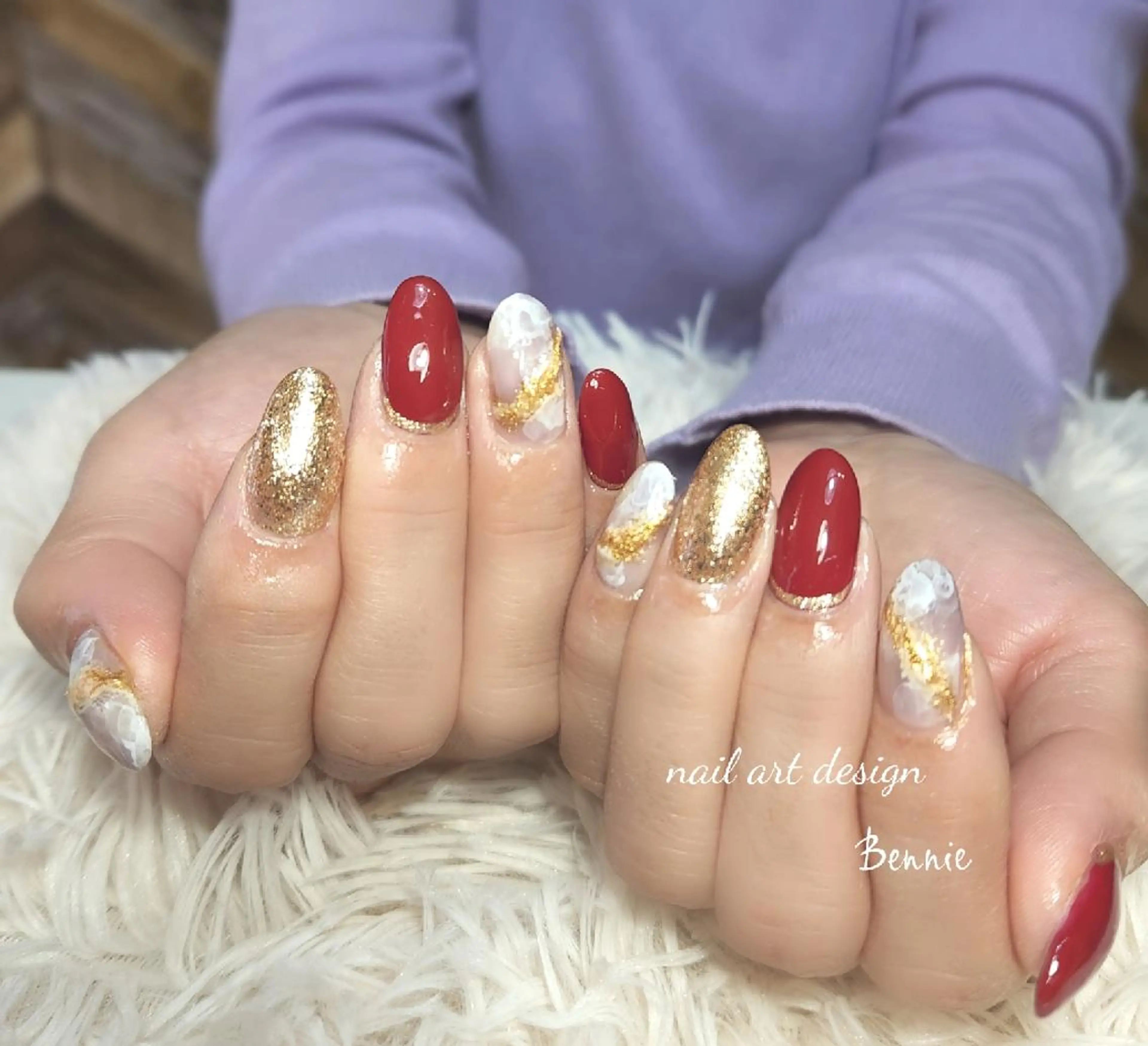 ネイル ボルドー ハンドネイル   BENNIEのネイルデザイン