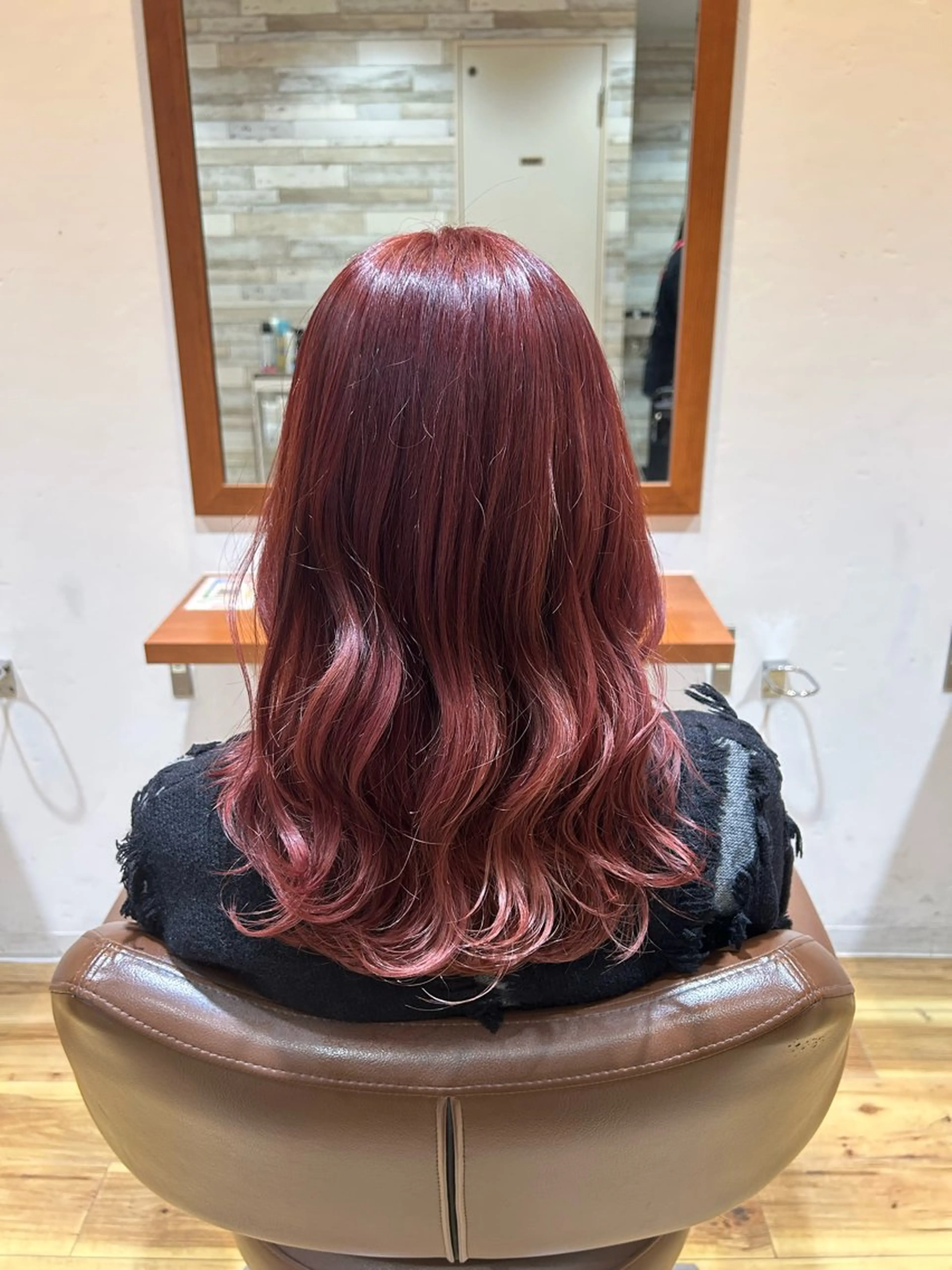 ロング カラー ボルドーカラー カット ヘアカラー トリートメント 🎀たな 🧸のヘアスタイル